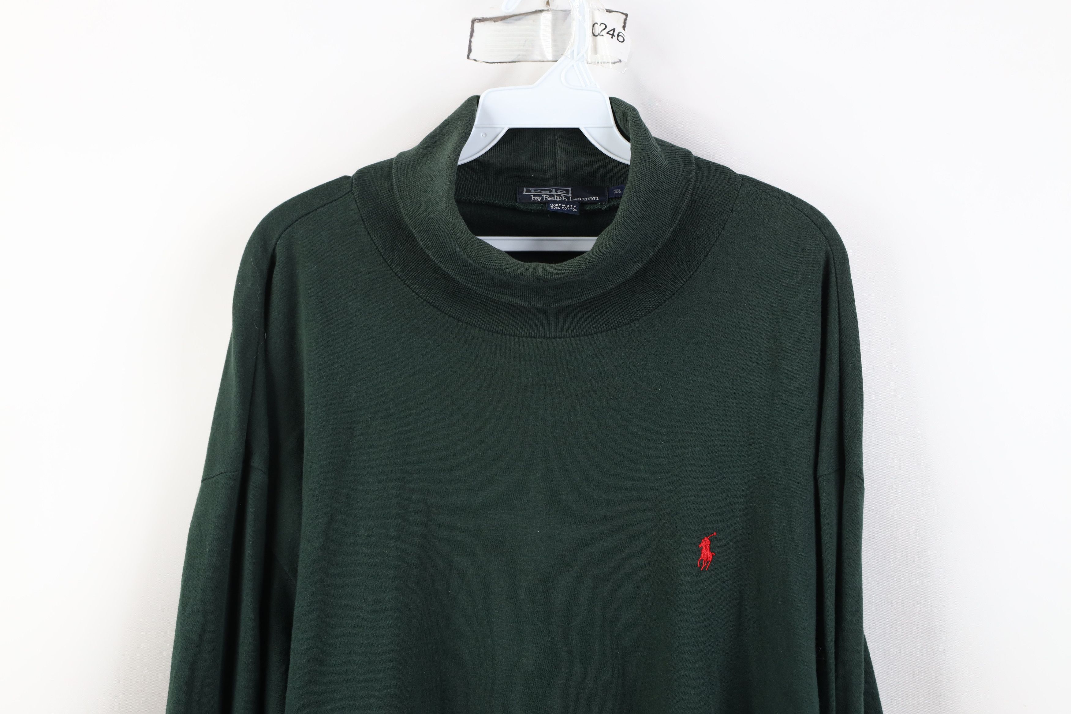 Polo Ralph Lauren Vintage 90s Ralph Lauren Long Sleeve T-Shirt Green USA Size US XL / EU 56 / 4 - 2 Thumbnail