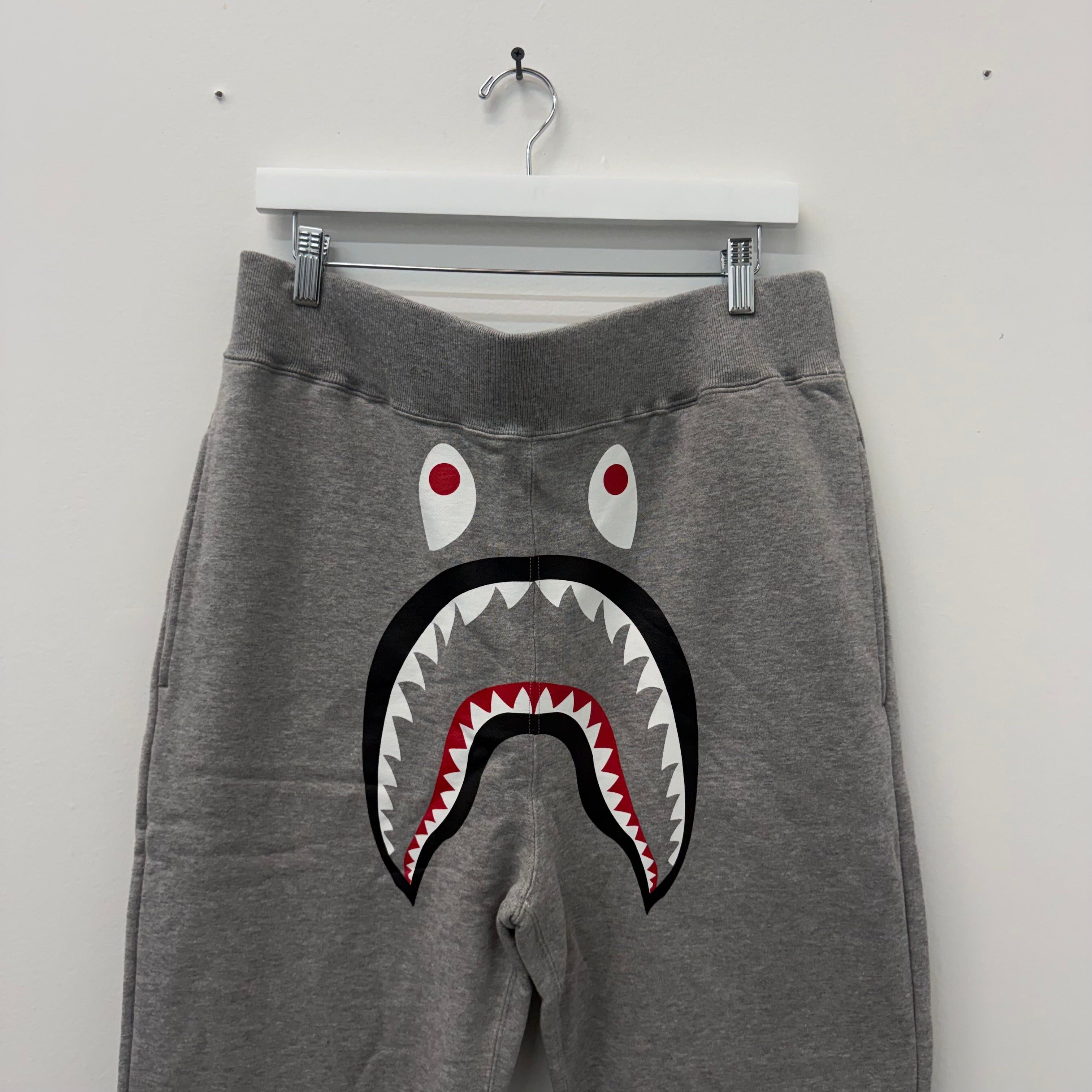 Bape Bape A Bathing Ape Shark Logo Sweatpants Grey - Size XXL Size US 36 / EU 52 - 2 Thumbnail