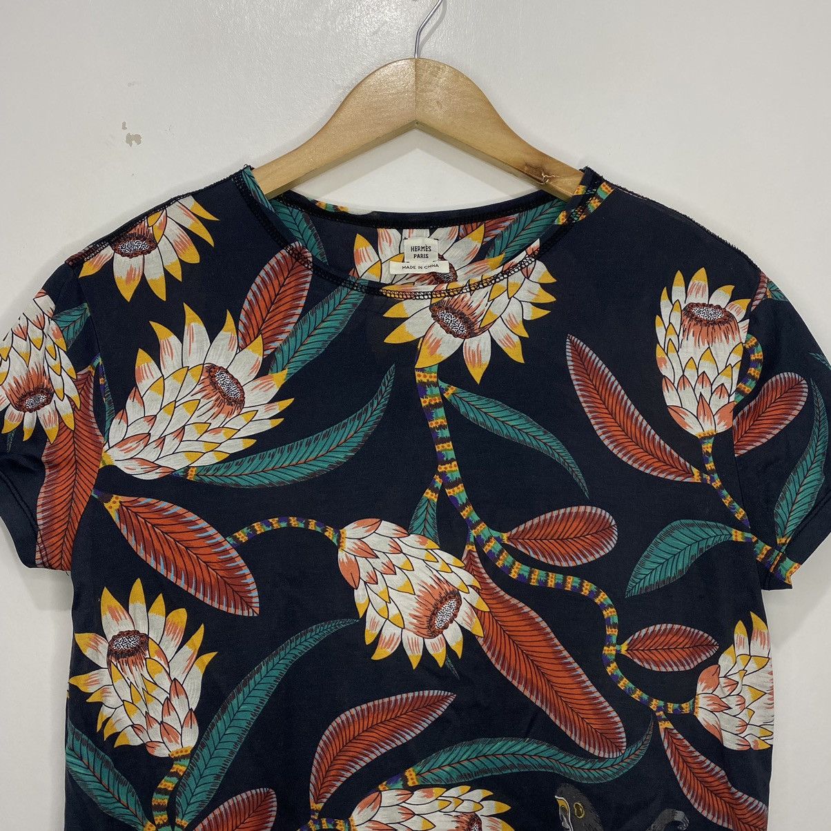 Hermes Floral Printed Tee