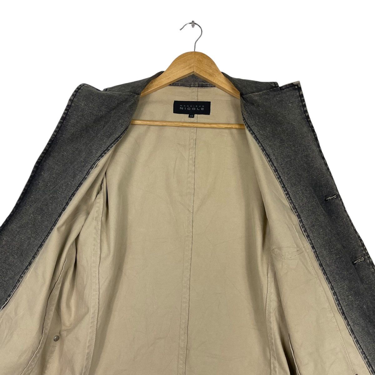 Japanese Brand × Nicole Club 💥NICOLE MONSEUR CHORE WASHED GREY JACKET Size US M / EU 48-50 / 2 - 11 Thumbnail