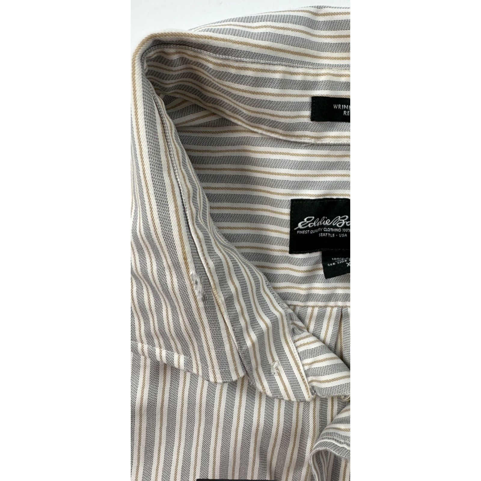 Eddie Bauer Eddie Bauer Shirt Button-Up Long Sleeve XL Striped Wrinkle Resistant Multicolor Men's Size US XL / EU 56 / 4 - 3 Thumbnail