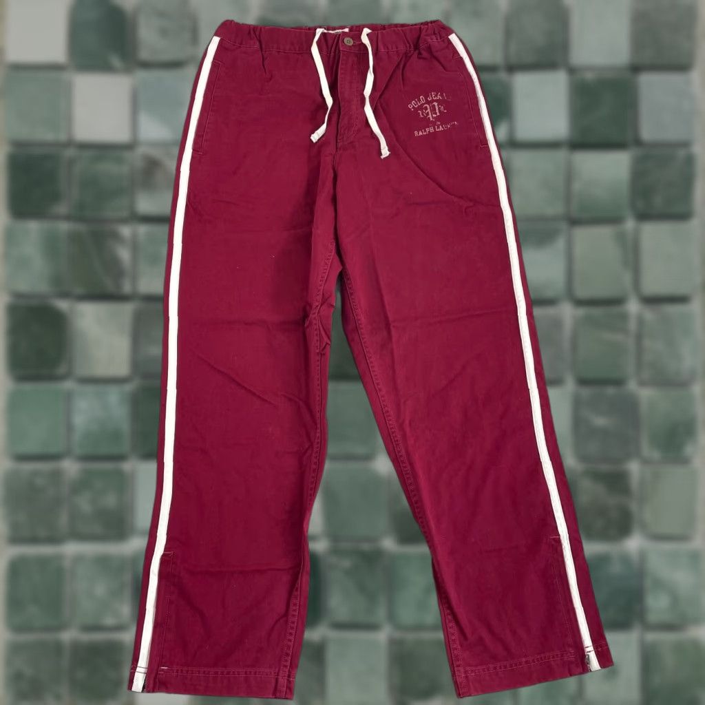 Polo Ralph Lauren Vintage Polo Jeans Co. Ralph Lauren Polo Track Pants Men Medium Ox Blood NWOT Size US M / EU 48-50 / 2 - 1 Thumbnail