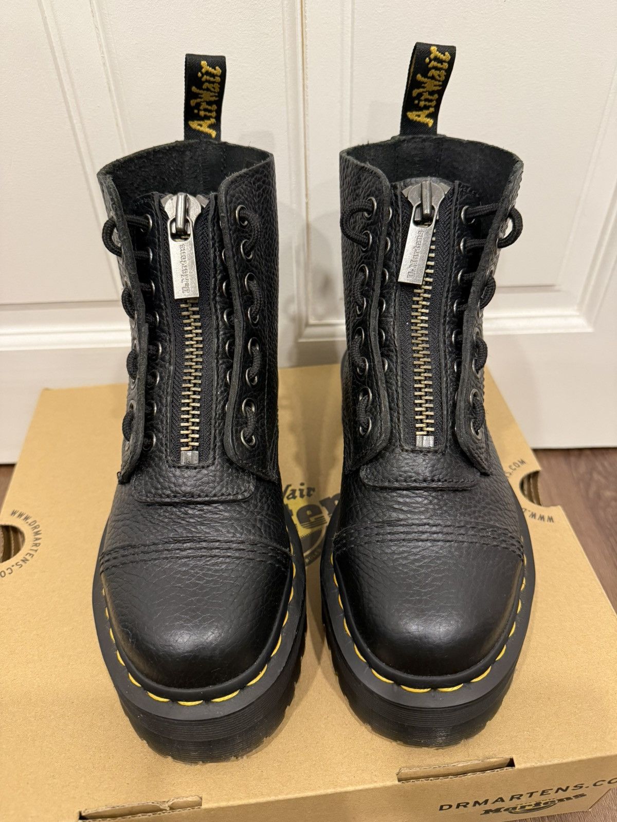 Dr. Martens Dr. Martens Milled Nappa Leather Platform Boots Size US 5 / IT 35 - 6 Thumbnail