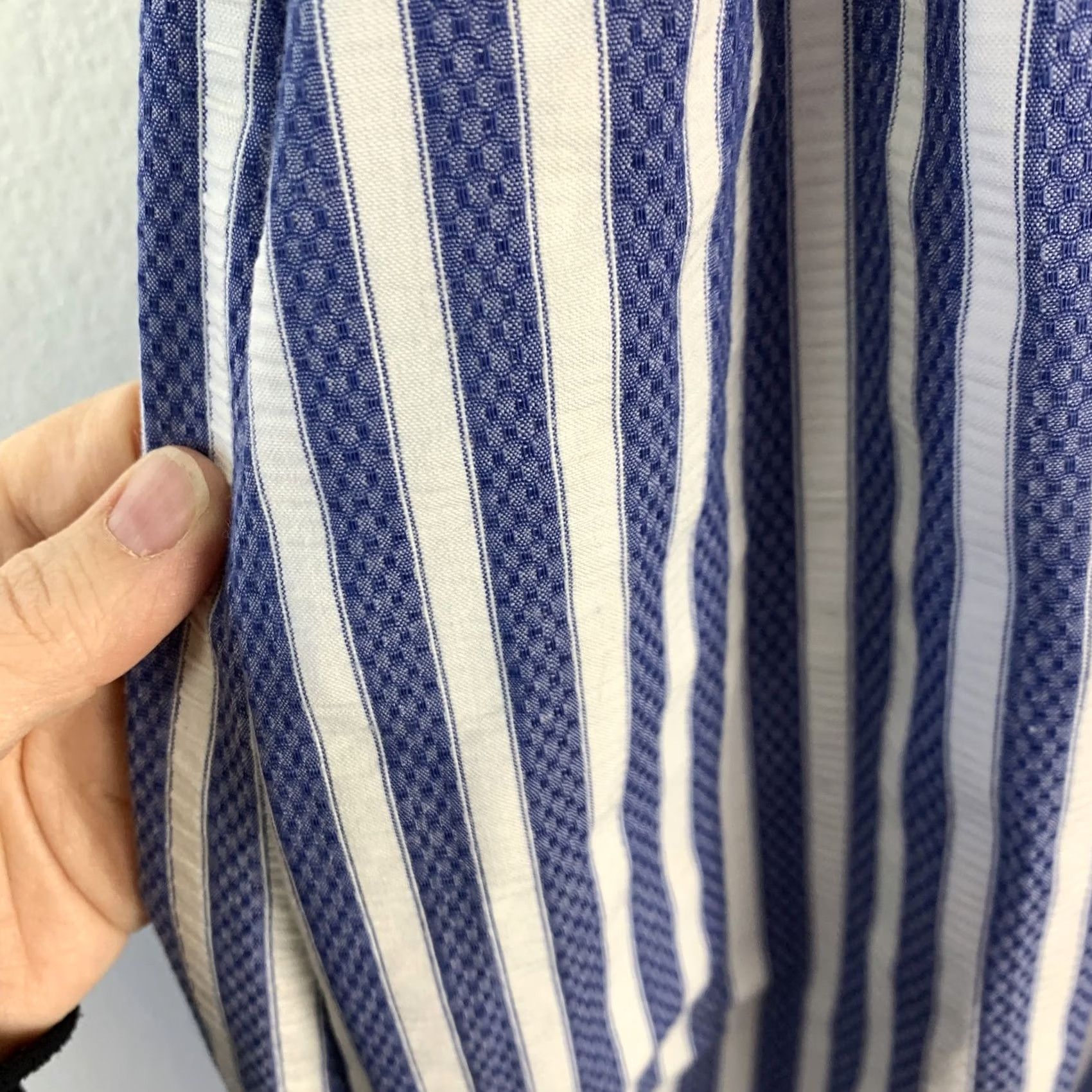 Vintage VINTAGE Blue White Stripe Halter Maxi Dress A-Line Tea Party Summer Women XS Summer Beach Nautical Vintage Tea Party Womens Sleeveless Halter Dress Size XS / US 0-2 / IT 36-38 - 4 Thumbnail