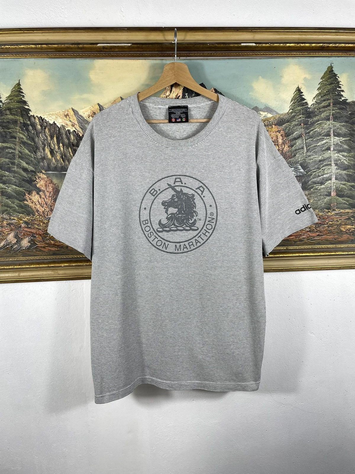 Adidas × Vintage Adidas Vintage Retro 90s T-shirt Tees Boston Marathon Baggy Size US L / EU 52-54 / 3 - 2 Thumbnail