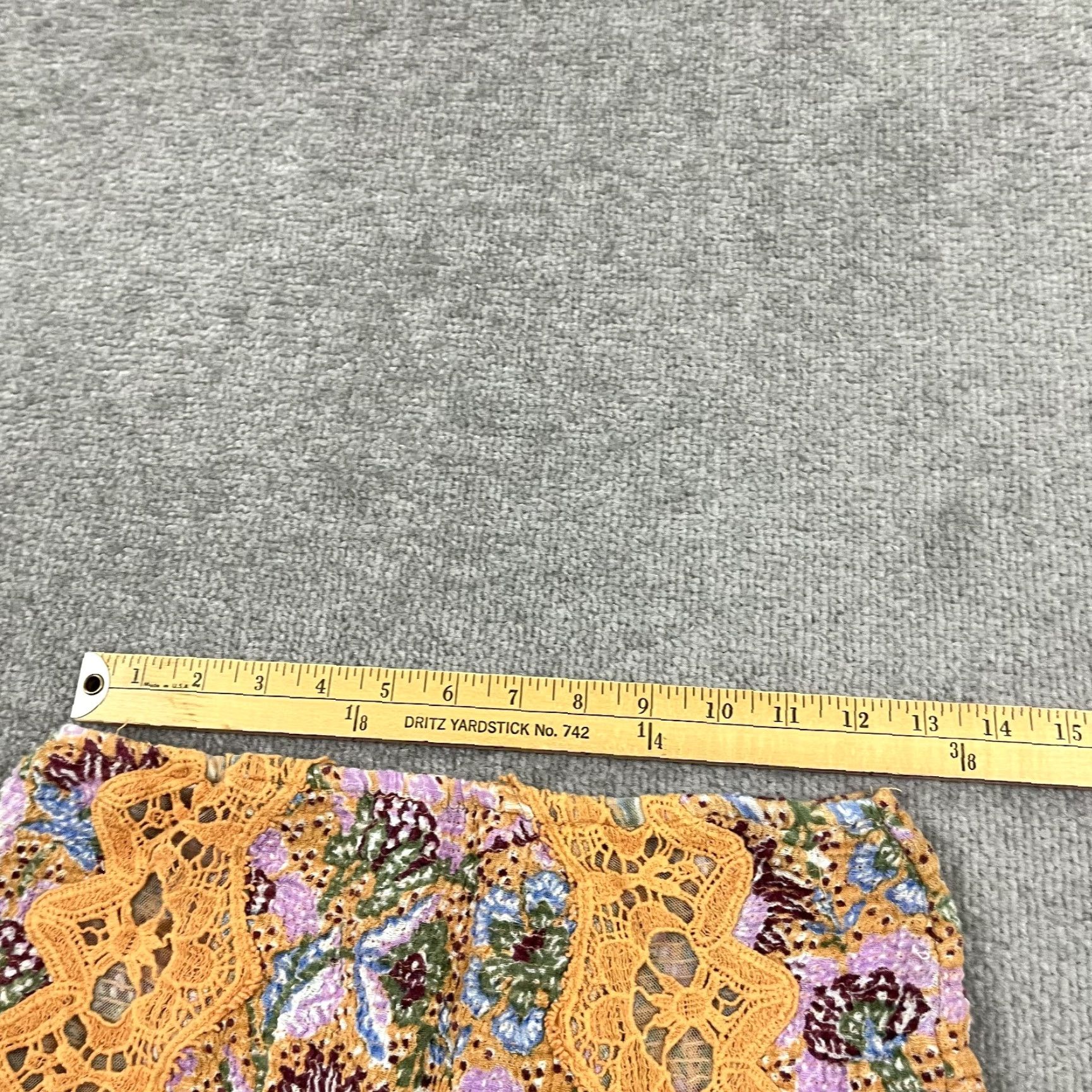 Free People Free People FP One Skort Womens S Multicolor Floral Lace Inset Tiered Ruffle Boho Mini Casual Size 28" / US 6 / IT 42 - 4 Thumbnail