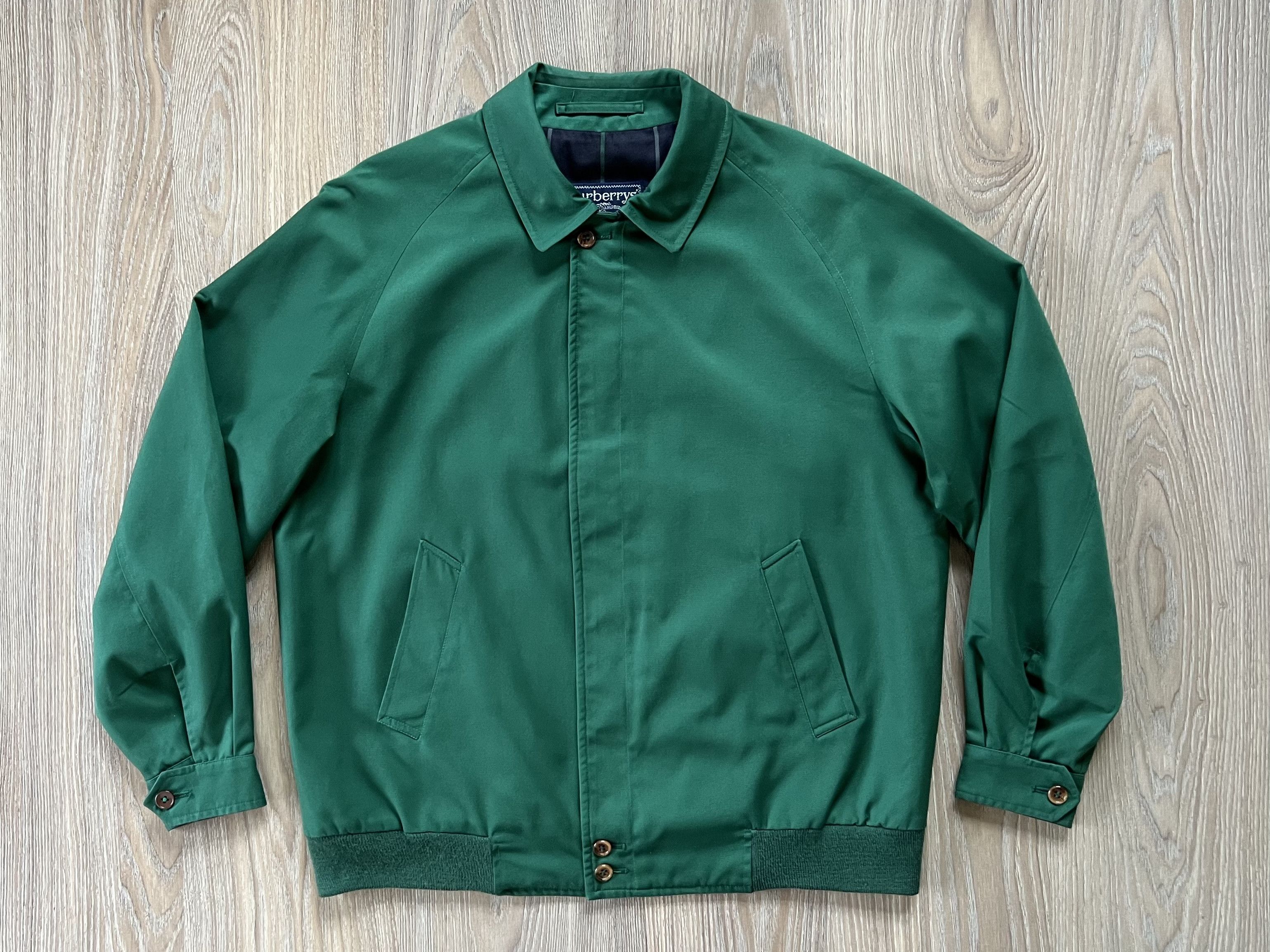 Burberry Vintage Rare Burberrys Green Bomber Jacket Size US S / EU 44-46 / 1 - 2 Thumbnail