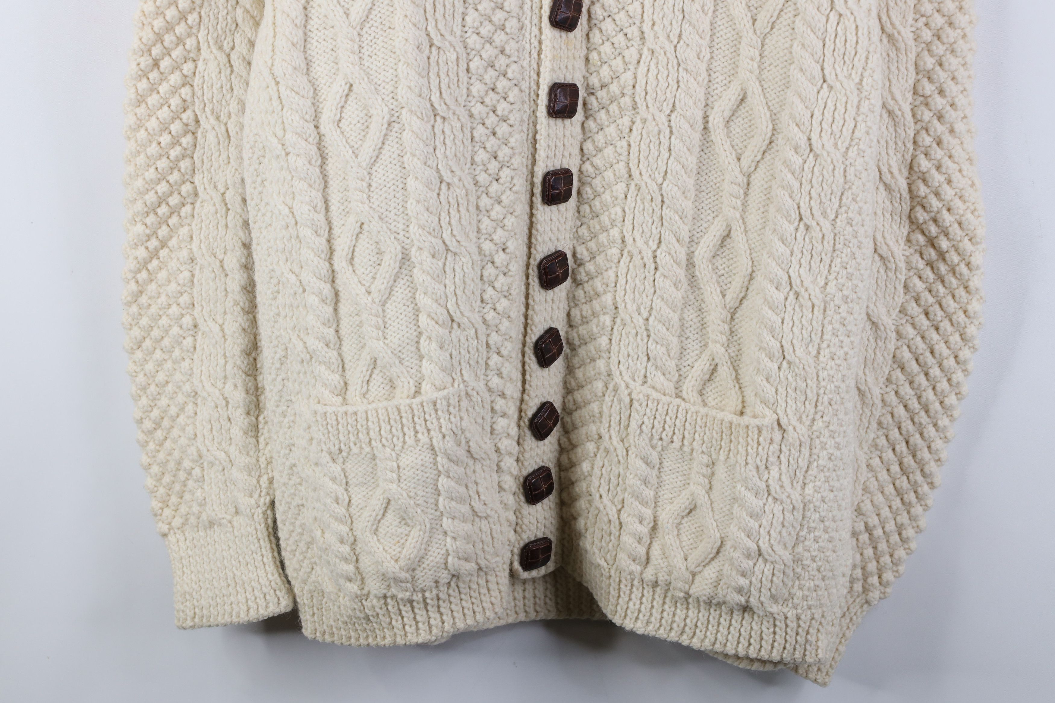Vintage Vintage 50s 60s Streetwear Wool Fisherman Cardigan Sweater Size US M / EU 48-50 / 2 - 3 Thumbnail