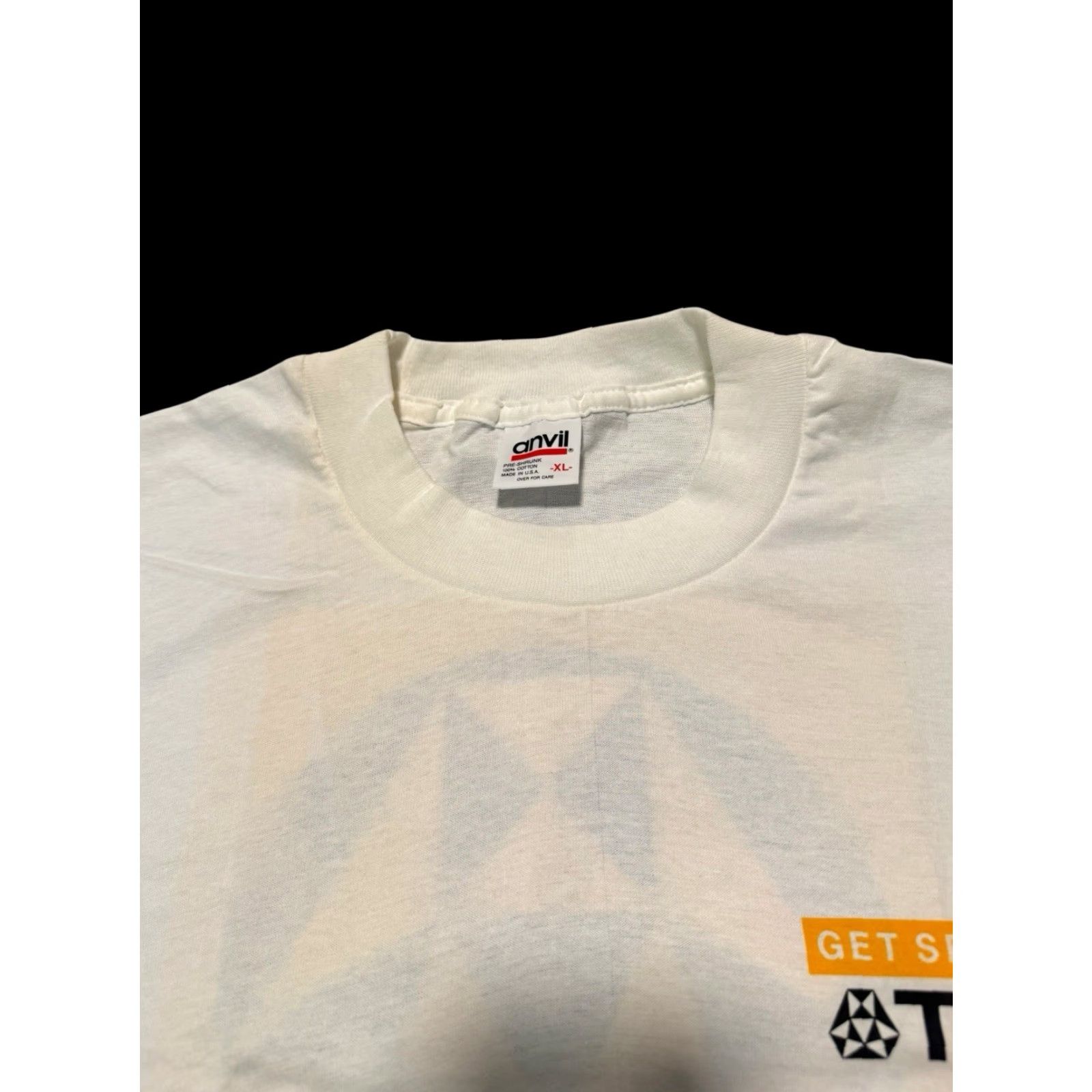 Anvil VINTAGE TDK Electronics Cassette Tape Spinal Tap Single Stitch XL Tee Shirt Men White 1990s 90s Graphic Print Rock Punk Grunge Hipster Metal Size US XL / EU 56 / 4 - 6 Thumbnail
