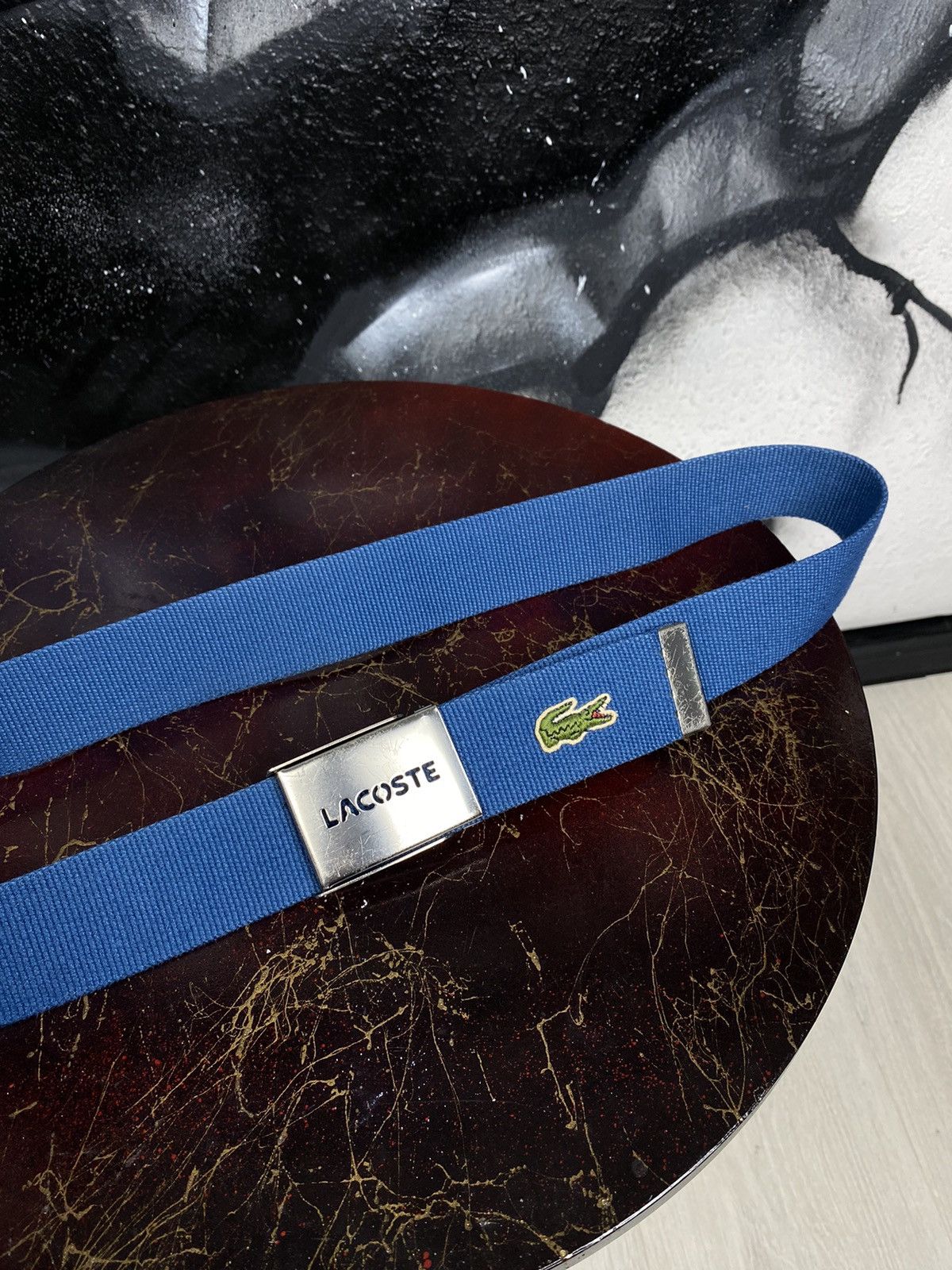 Lacoste Lacoste Y2K Vintage Casual Unisex Basic Blue Belt Size ONE SIZE - 1 Thumbnail
