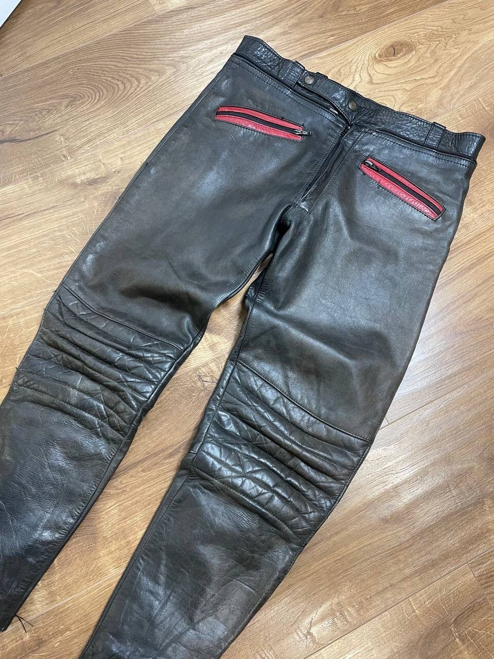 Genuine Leather × Vintage Vintage 90’s Y2K Style Racing Moto Bike Leather Pants Size US 34 / EU 50 - 8 Thumbnail