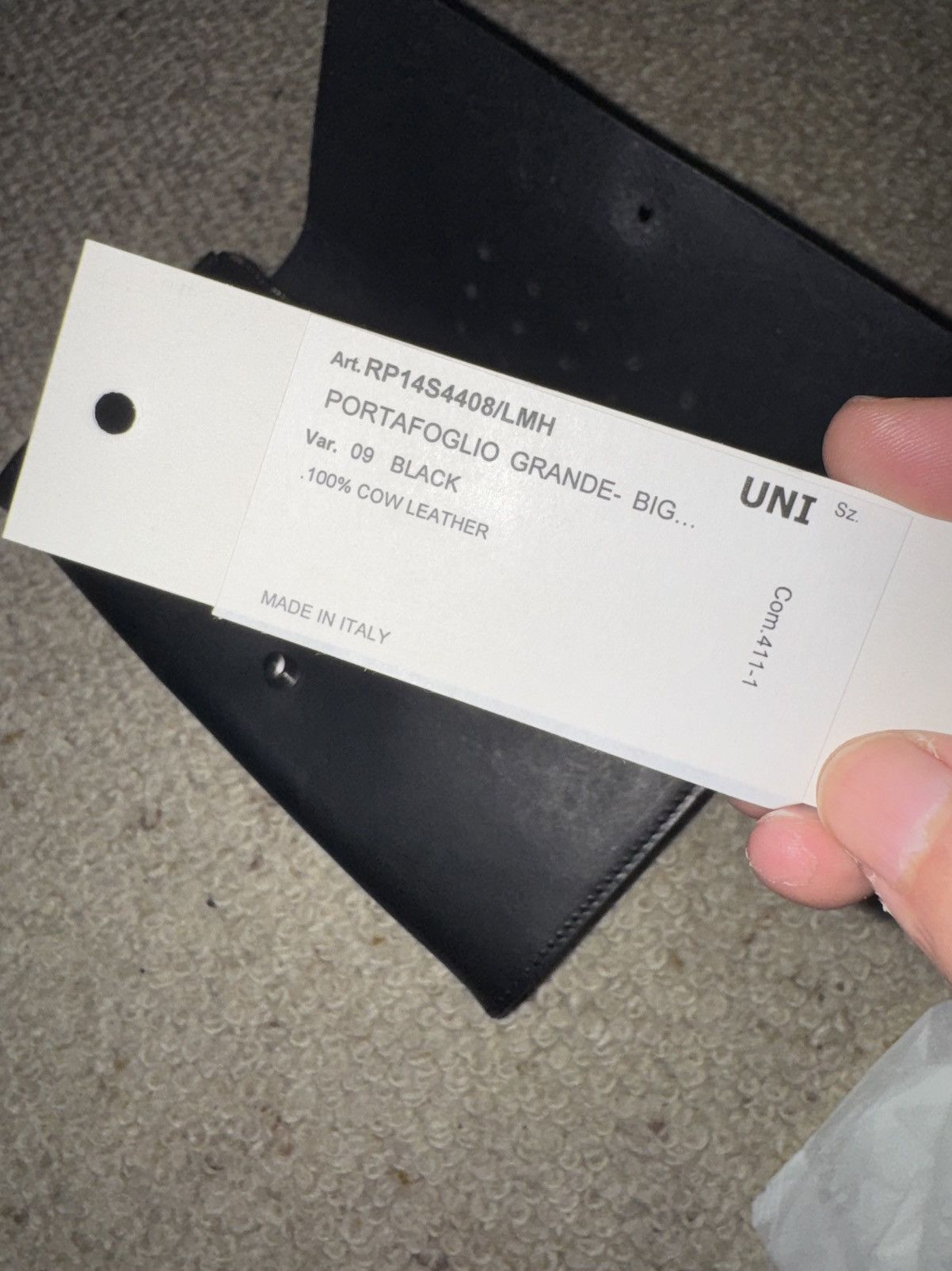 Rick Owens Rick Owens Archive RP14S4408 Portafoglio Grande Wallet Size ONE SIZE - 7 Thumbnail