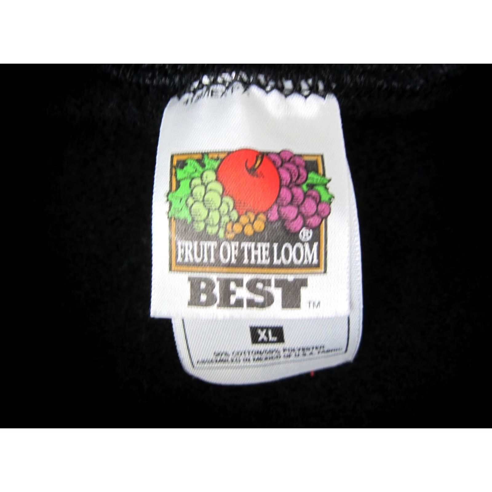 Fruit Of The Loom VINTAGE Fruit of the Loom Sweatshirt Adult XL Black Blank 90s Mens Pullover Size US XL / EU 56 / 4 - 4 Thumbnail