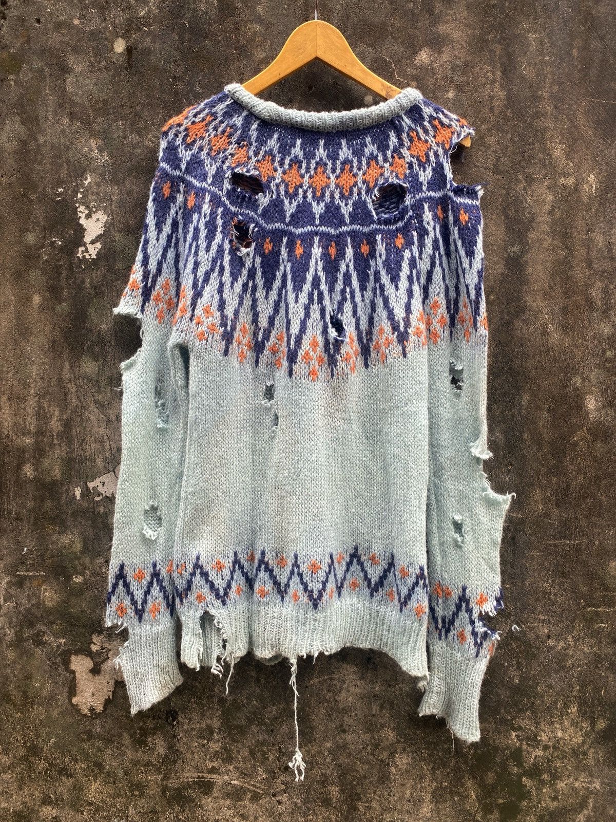If Six Was Nine × Japanese Brand × Le Grande Bleu (L.G.B.) Js.New York Distressed Grunge Punk Knit numbernine style Size US M / EU 48-50 / 2 - 9 Thumbnail