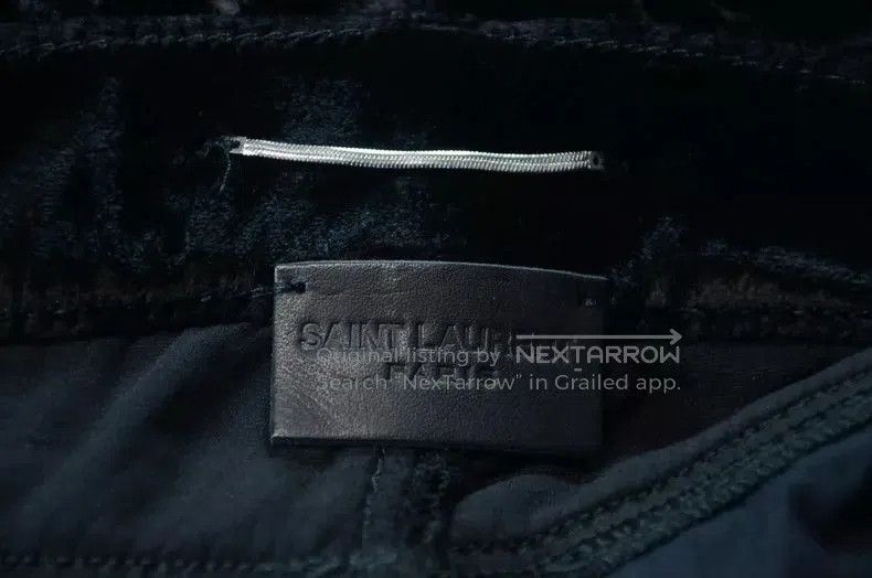 Hedi Slimane Saint Laurent SLP Black Velvet Casual Pants. Size US 30 / EU 46 - 6 Thumbnail