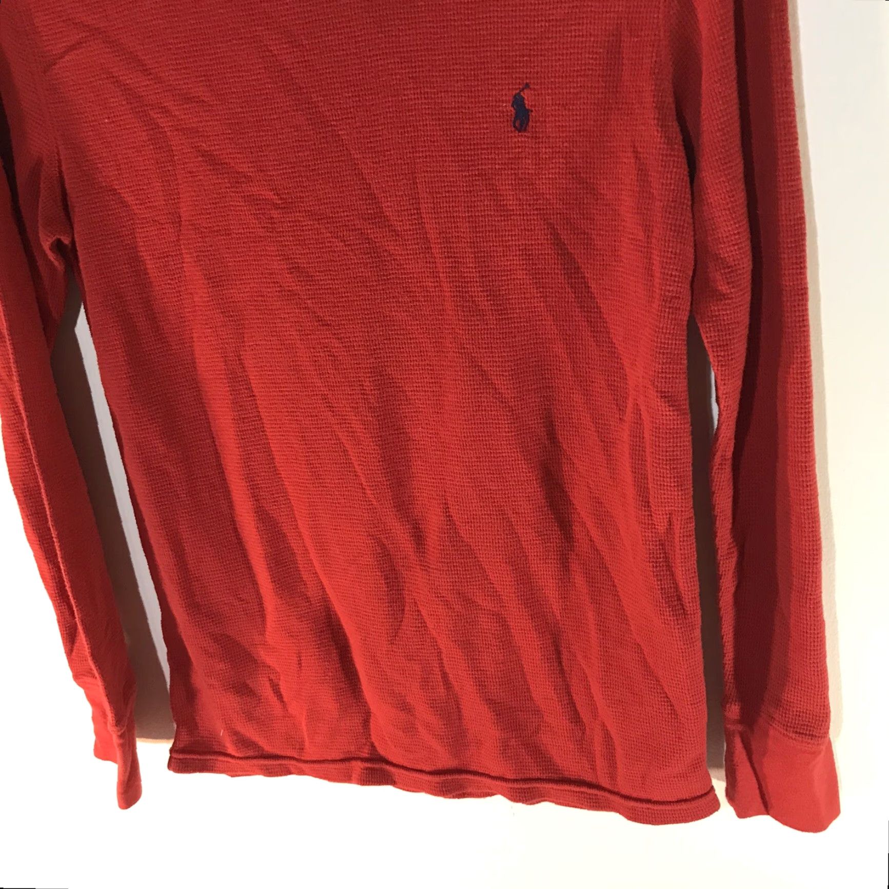 Polo Ralph Lauren Polo Ralph Lauren Red Waffle Knit Thermal Shirt Mens Size M Cambodia Size US M / EU 48-50 / 2 - 3 Thumbnail