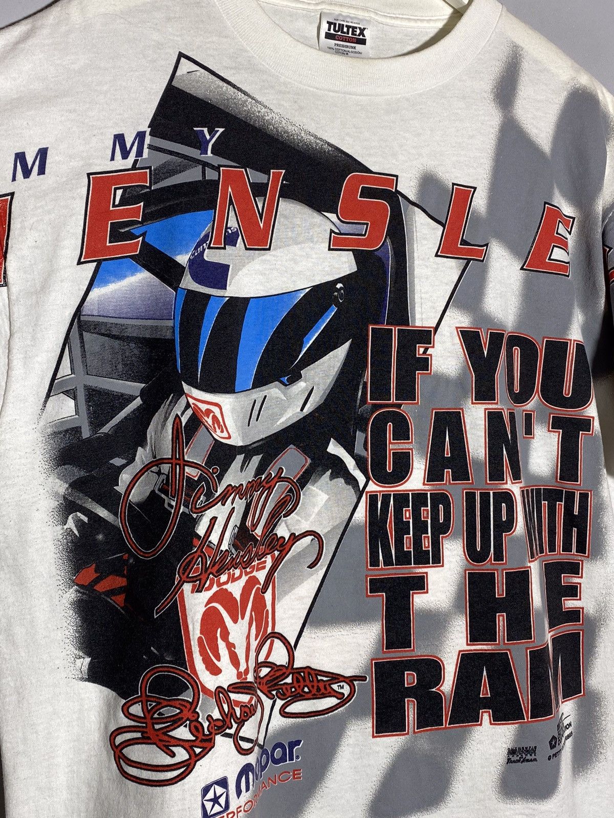 NASCAR 🔥 Y2K DODGE RAM NASCAR RACING TEE OVERPRINT USA MADE Size US XL / EU 56 / 4 - 5 Thumbnail