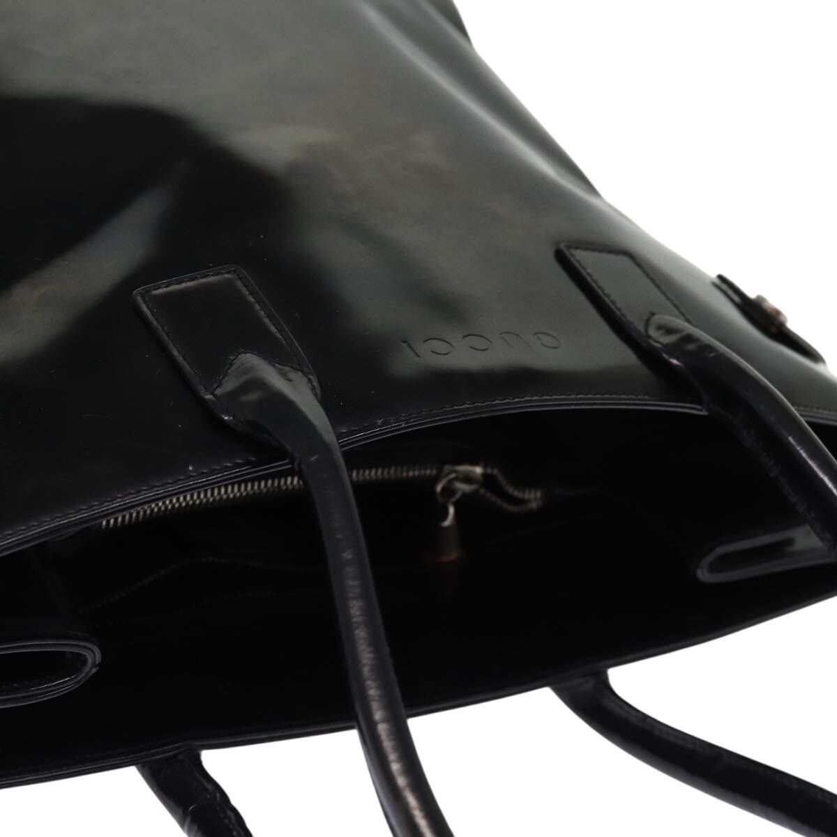 Gucci GUCCI Hand Bag Enamel Black 002 2113 002 2113 Size ONE SIZE - 7 Thumbnail