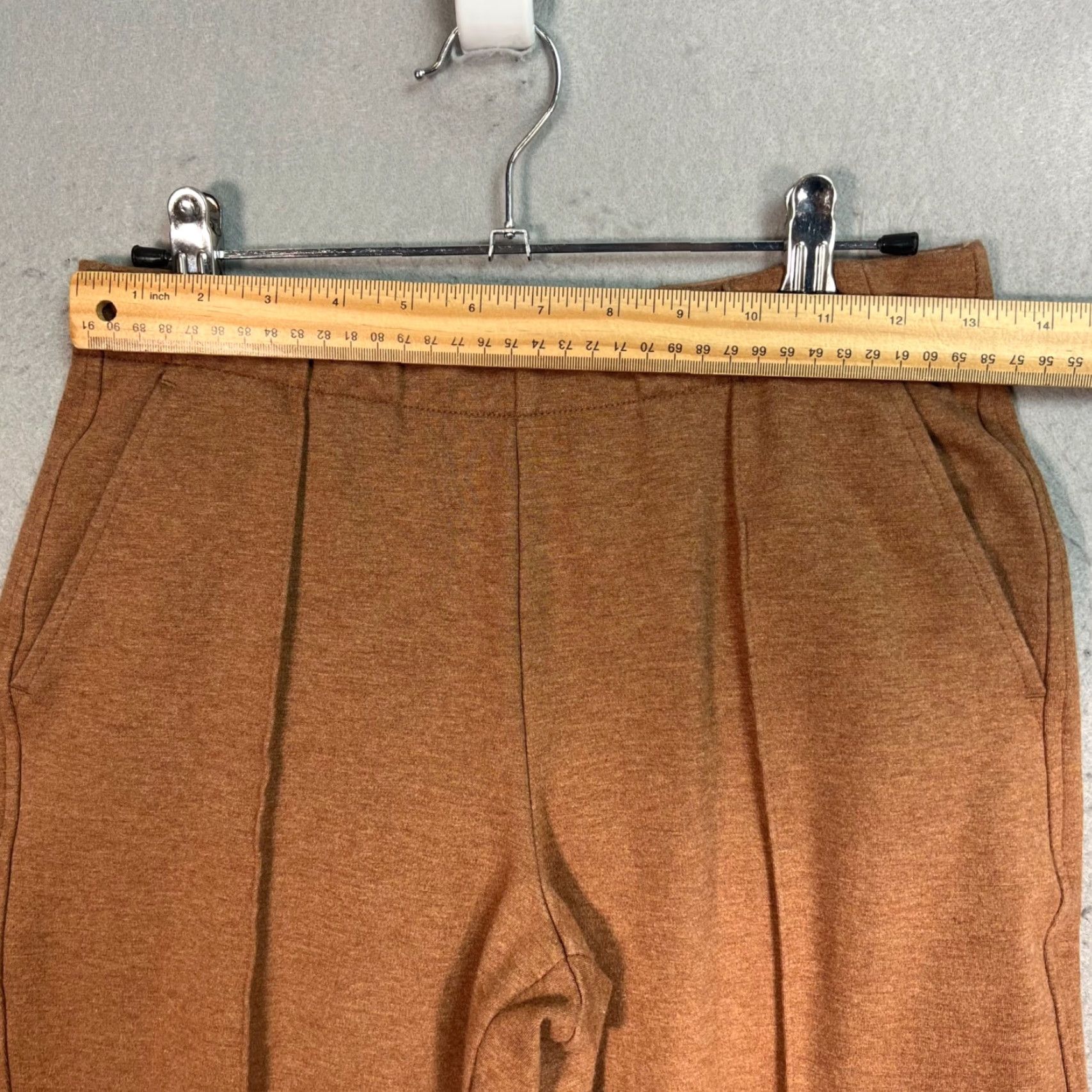 Everlane Everlane Womens XS Brown Cropped Knit Pants Tapered Seam Detail Casual Size 26" / US 2 / IT 38 - 5 Thumbnail