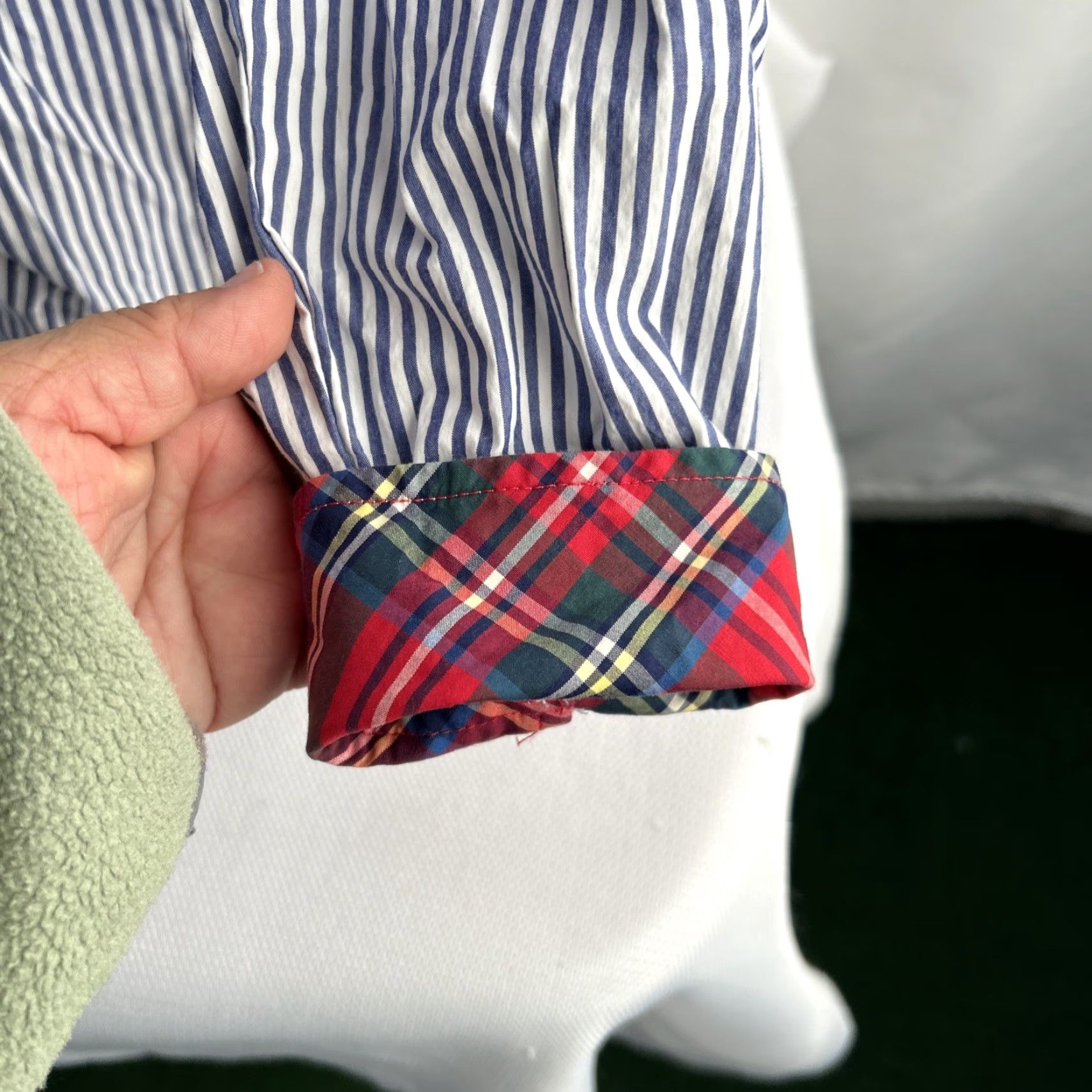 Vineyard Vines Vineyard Vines Button-Up Shirt Womens Size 16 Blue Red Striped Plaid Relaxed Classic Preppy Shirt Women Mens? Size XXL / US 16-18 / IT 52-54 - 3 Thumbnail