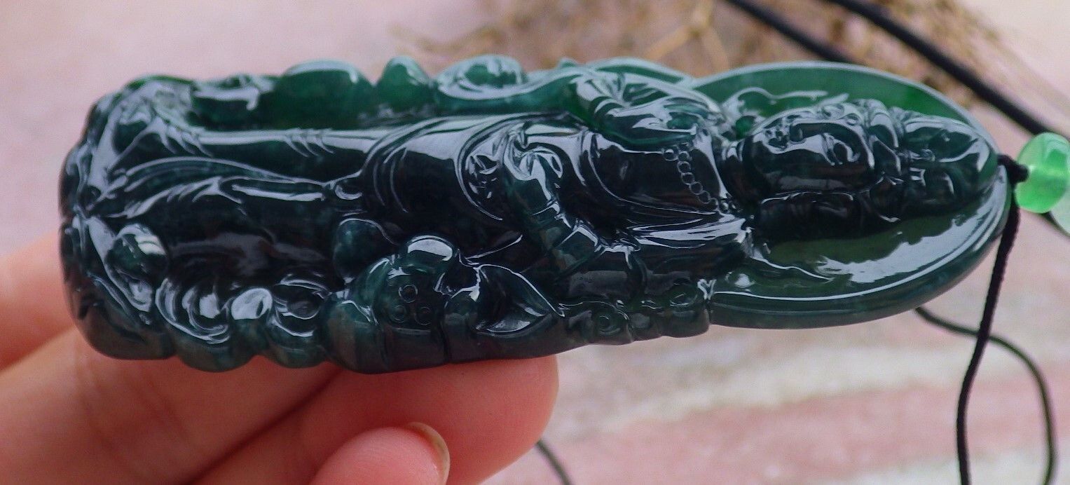 Other 106927 VS Certified Jadeite Jade Green pendant Guanyin Size ONE SIZE - 7 Thumbnail