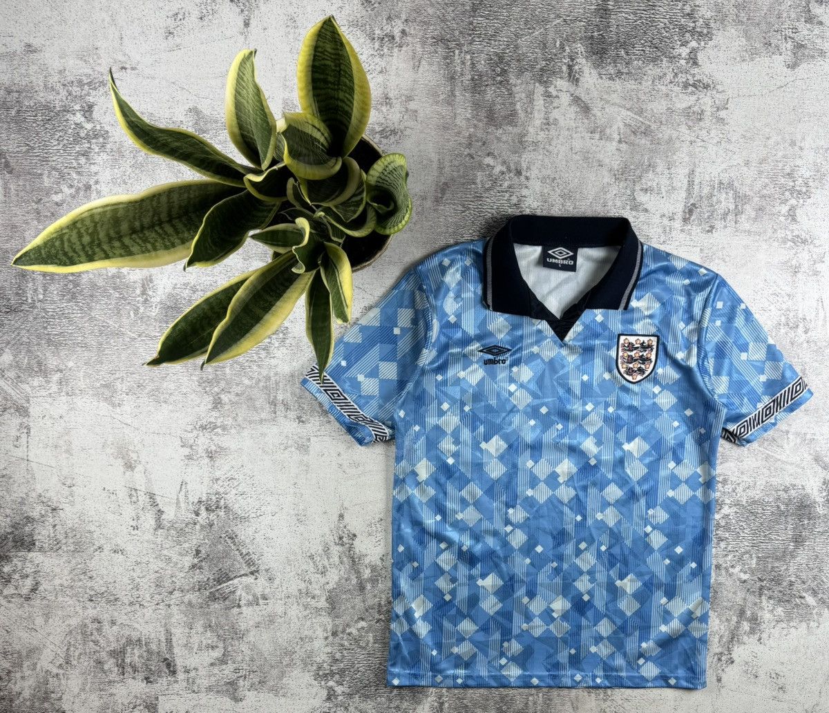 Umbro England 1990 National Vintage Umbro Football Jersey Men’s Small Kit Soccer Shirt Size US S / EU 44-46 / 1 - 1 Thumbnail