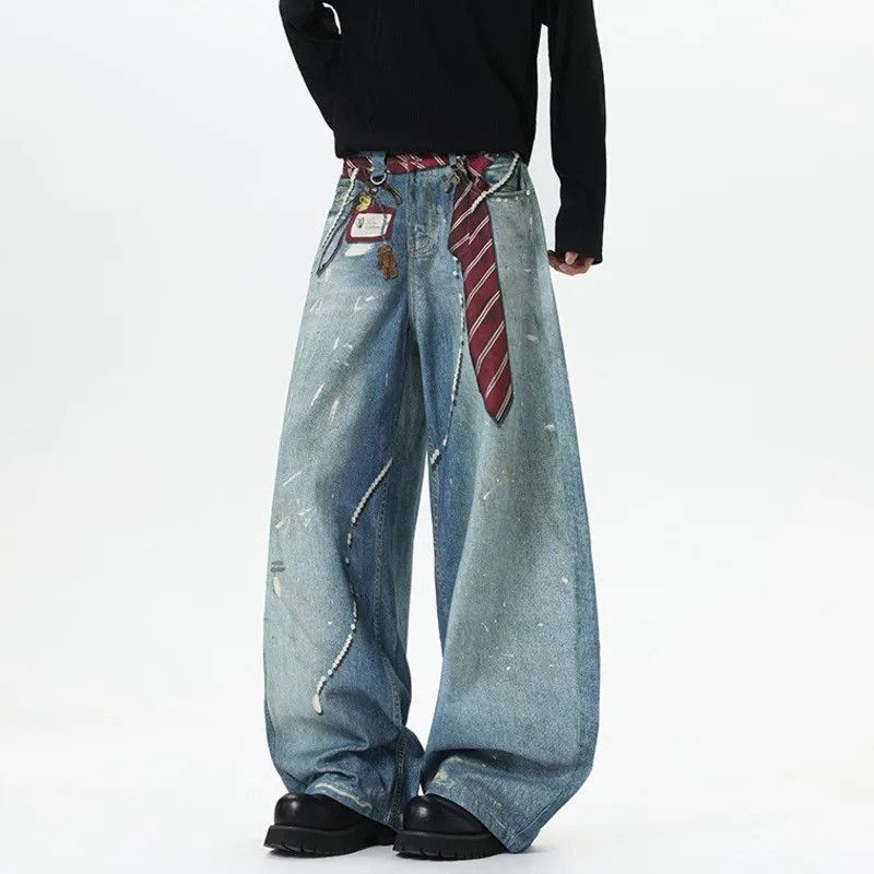 Jean Tie Printing Jeans Size US 33 - 5 Thumbnail