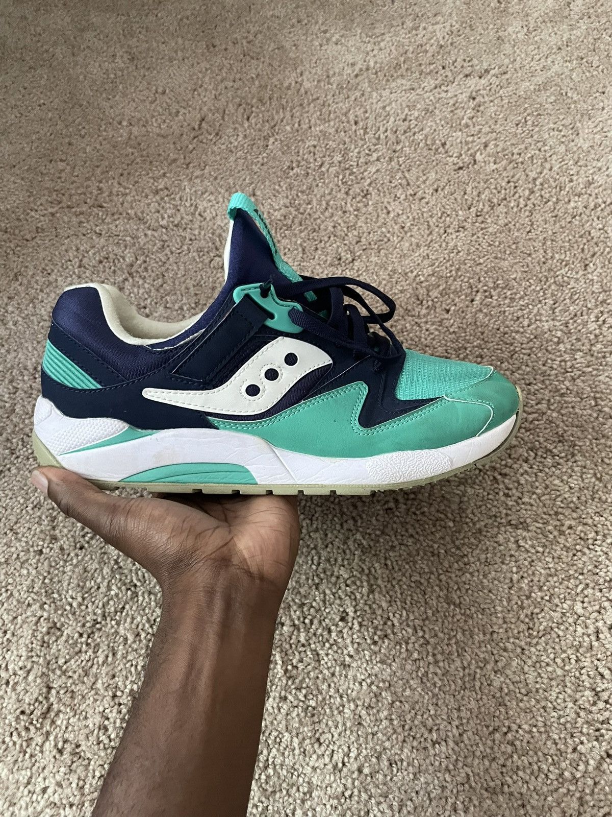 Saucony SAUCONY Grid 9000 “Navy Green” Size US 10.5 / EU 43-44 - 1 Thumbnail