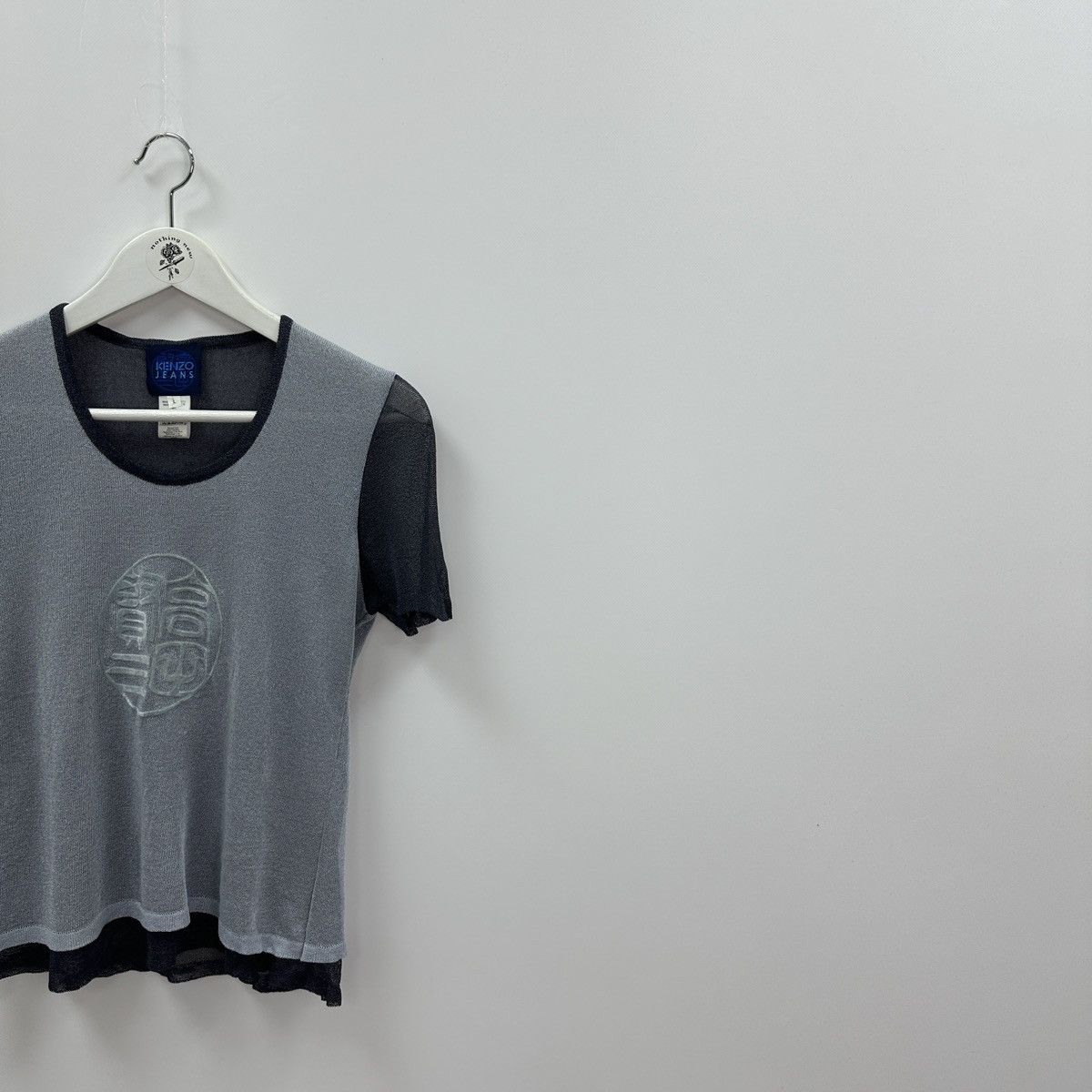 Kenzo Vintage 90s Kenzo Jeans Viscose big logo tee velour y2k hype Size L / US 10 / IT 46 - 2 Thumbnail