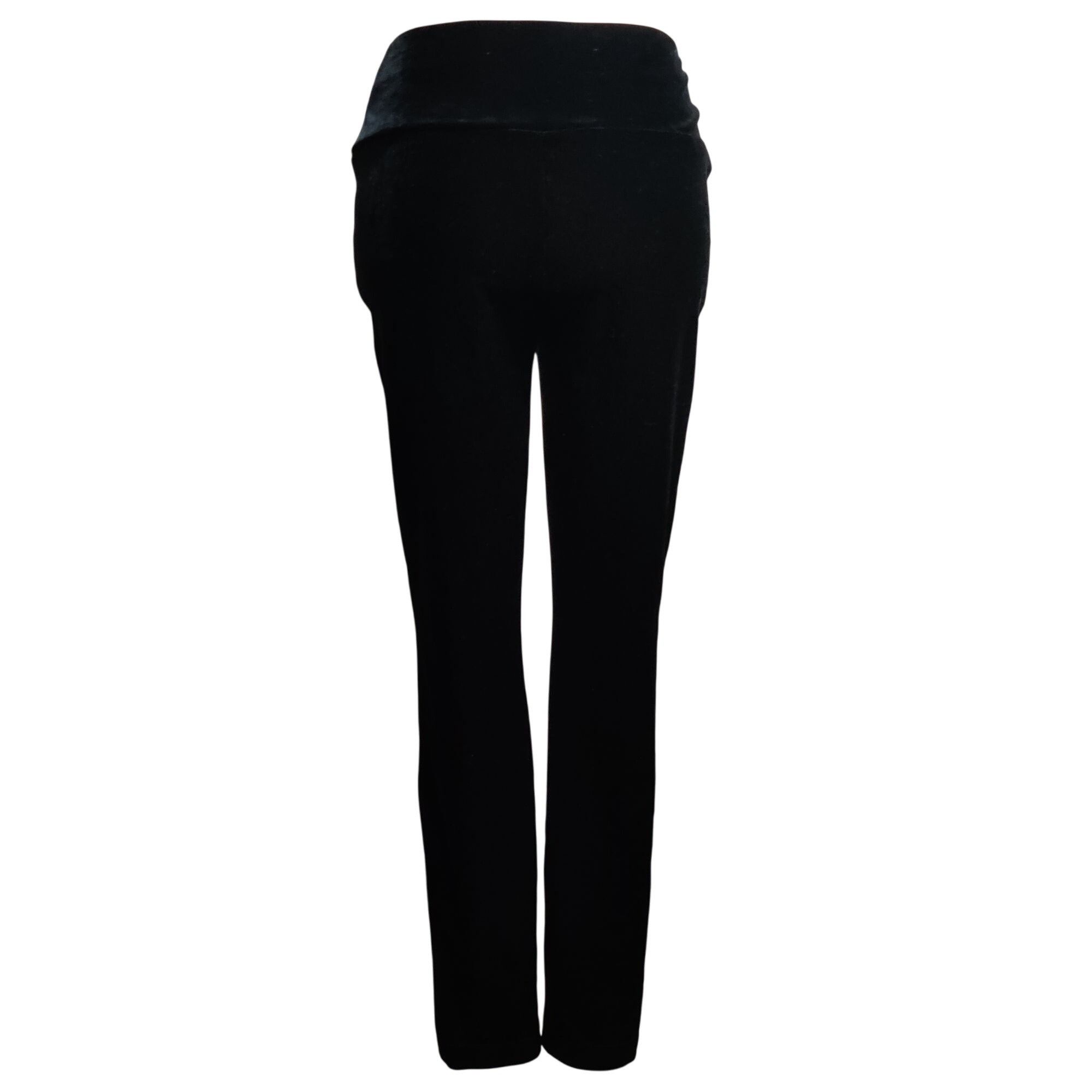 Other INC International Concepts 6 Womens Pants Black Velour Pull Size 28" / US 6 / IT 42 - 3 Thumbnail