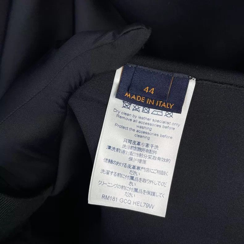 Louis Vuitton Louis Vuitton Navy hooded zip-up leather jacket Size US S / EU 44-46 / 1 - 7 Thumbnail