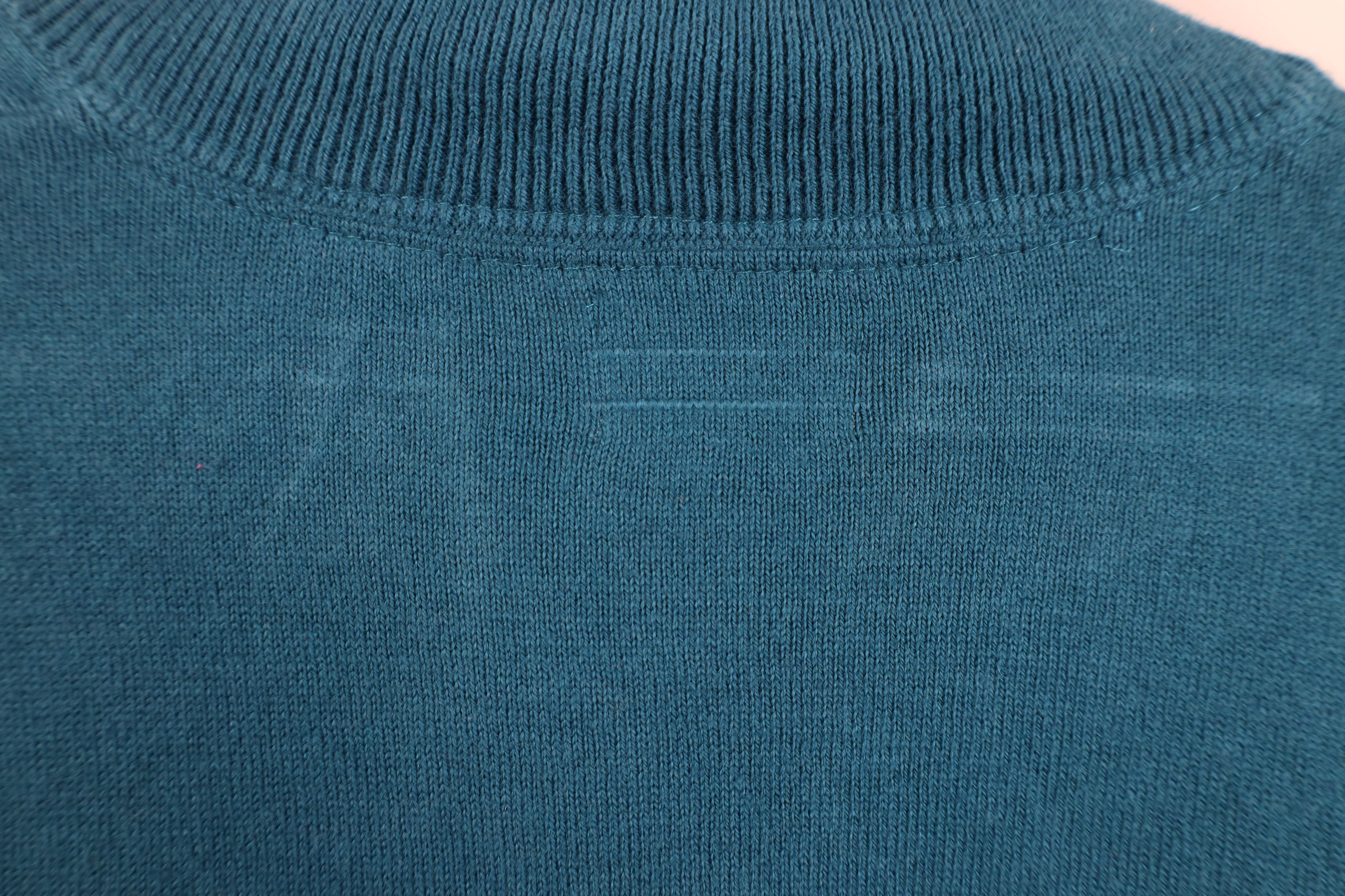 L.L. Bean Vintage LL Bean Cotton Cashmere Ribbed Knit 1/4 Zip Sweater Size US L / EU 52-54 / 3 - 8 Thumbnail