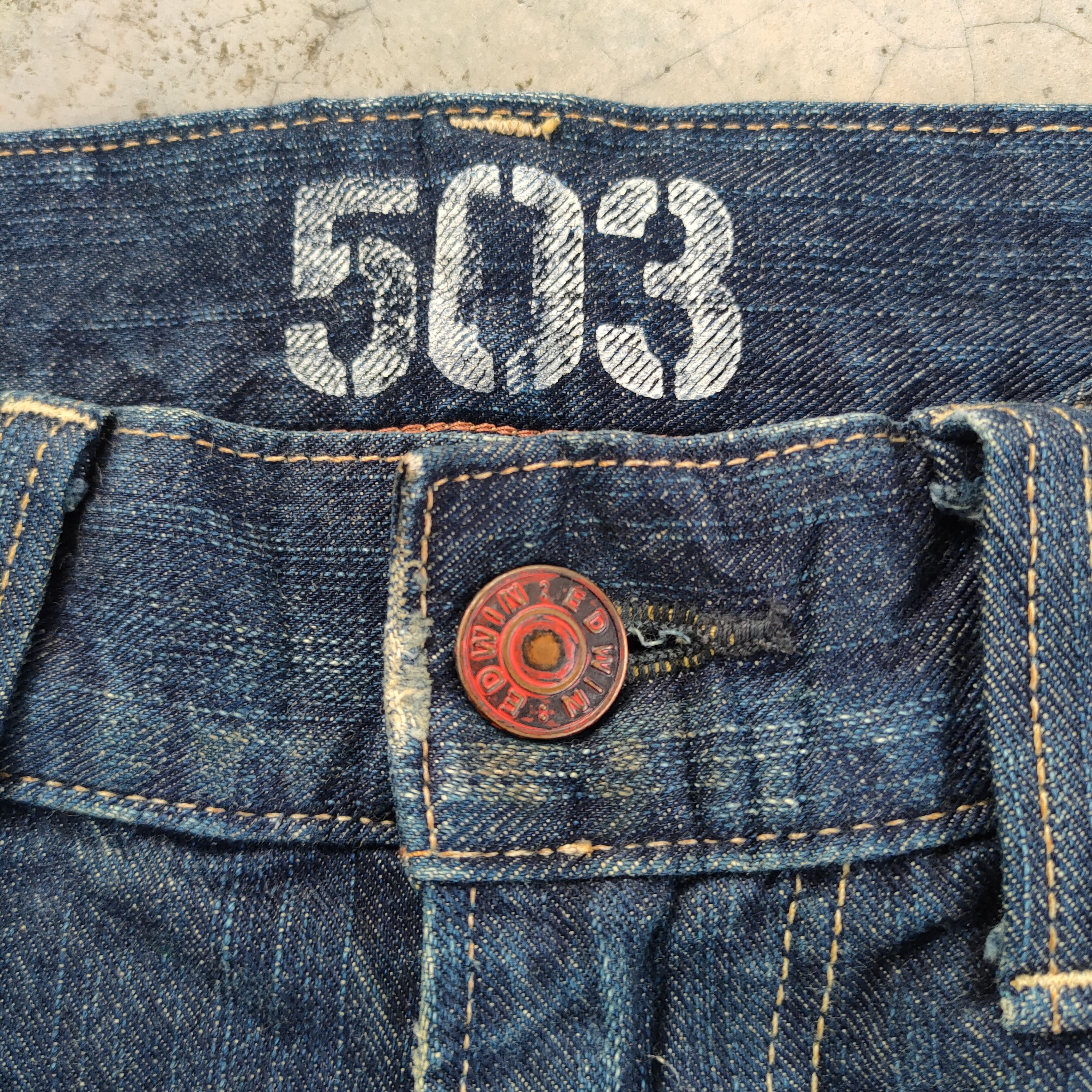 Edwin # EDWIN VINTAGE RIPPED FADED DENIM PANTS Size US 34 / EU 50 - 6 Thumbnail