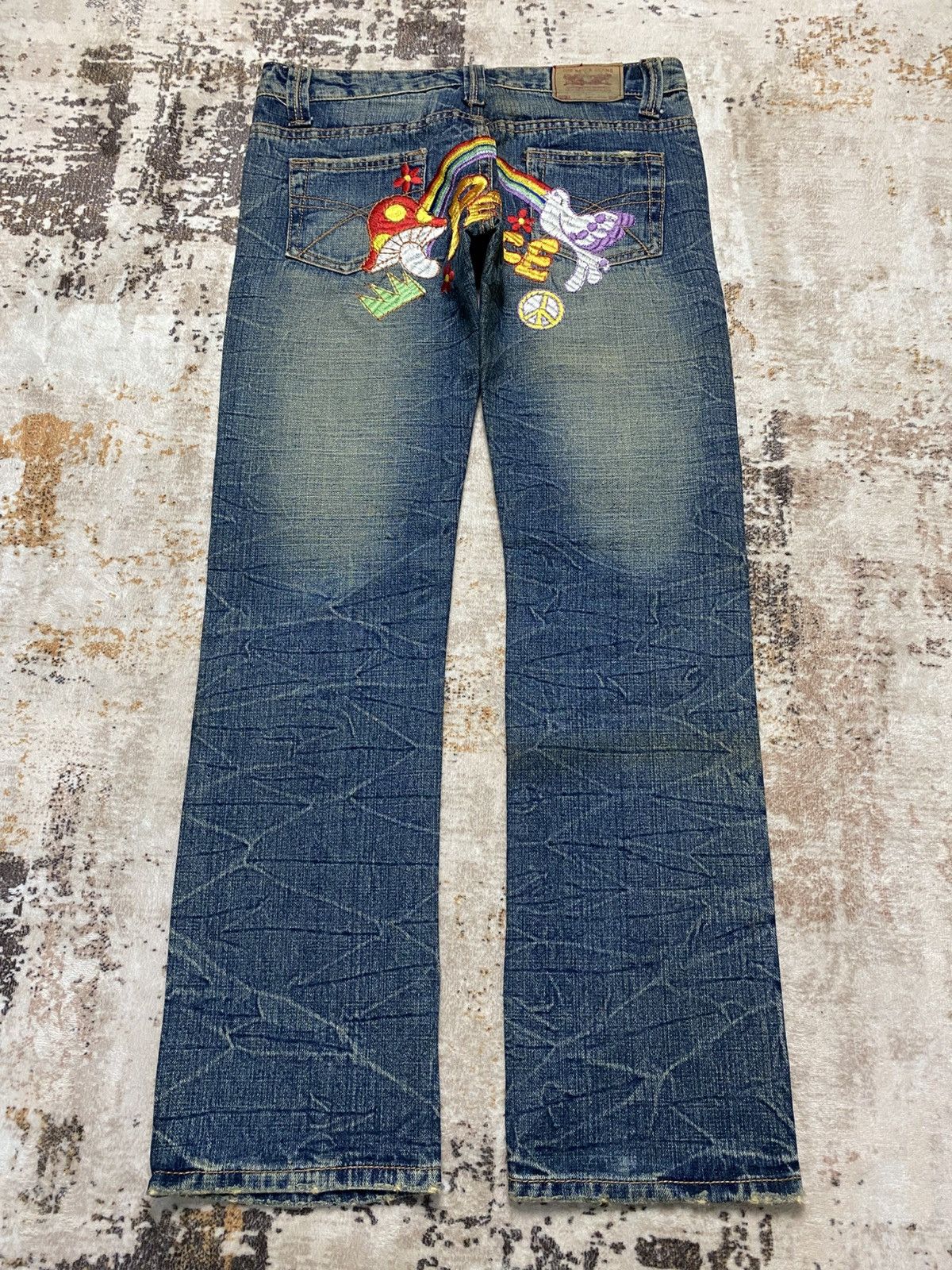 Hysteric Glamour Rare💥Rusty Crack Red PepperxPeace Jeans Size US 30 / EU 46 - 7 Thumbnail