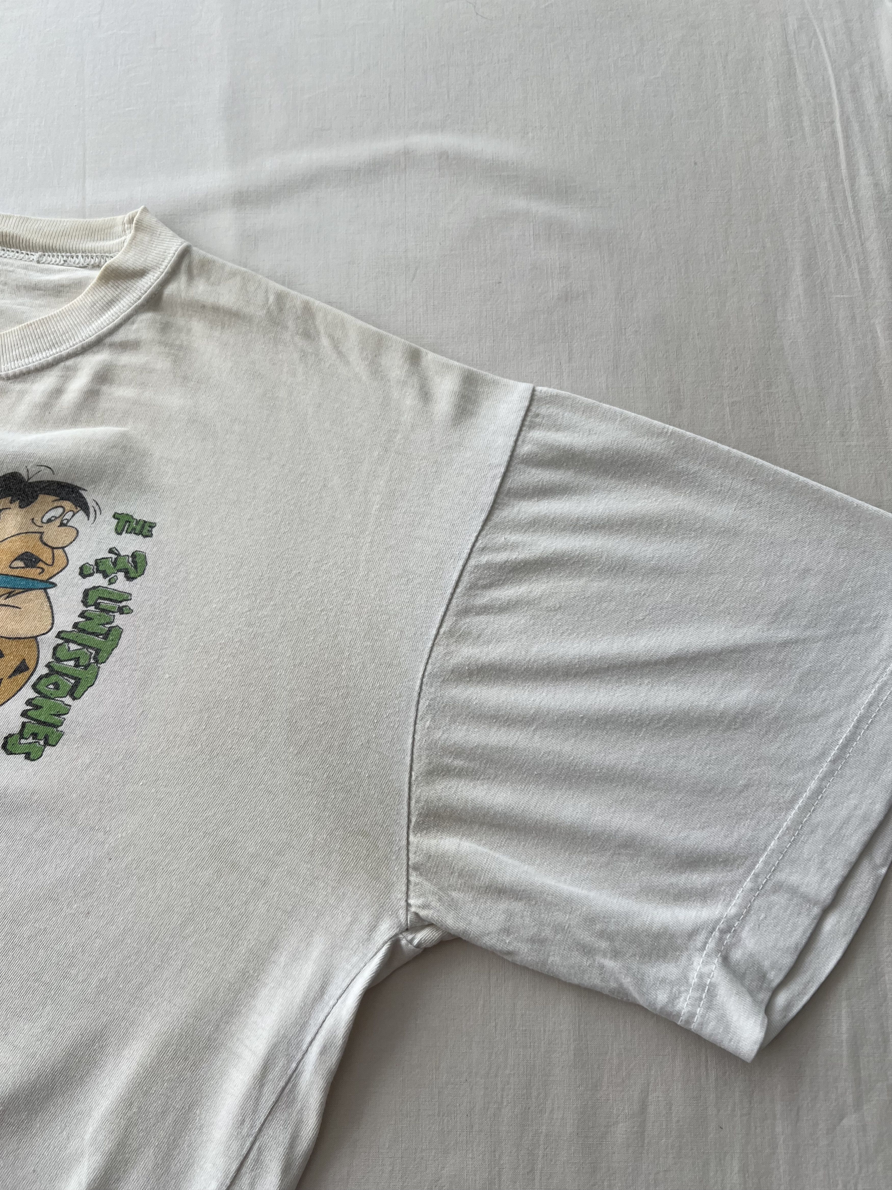 Cartoon Network Vintage 90s The Flintstones Cartoon Humor Funny White Tshirt Size US XL / EU 56 / 4 - 6 Thumbnail