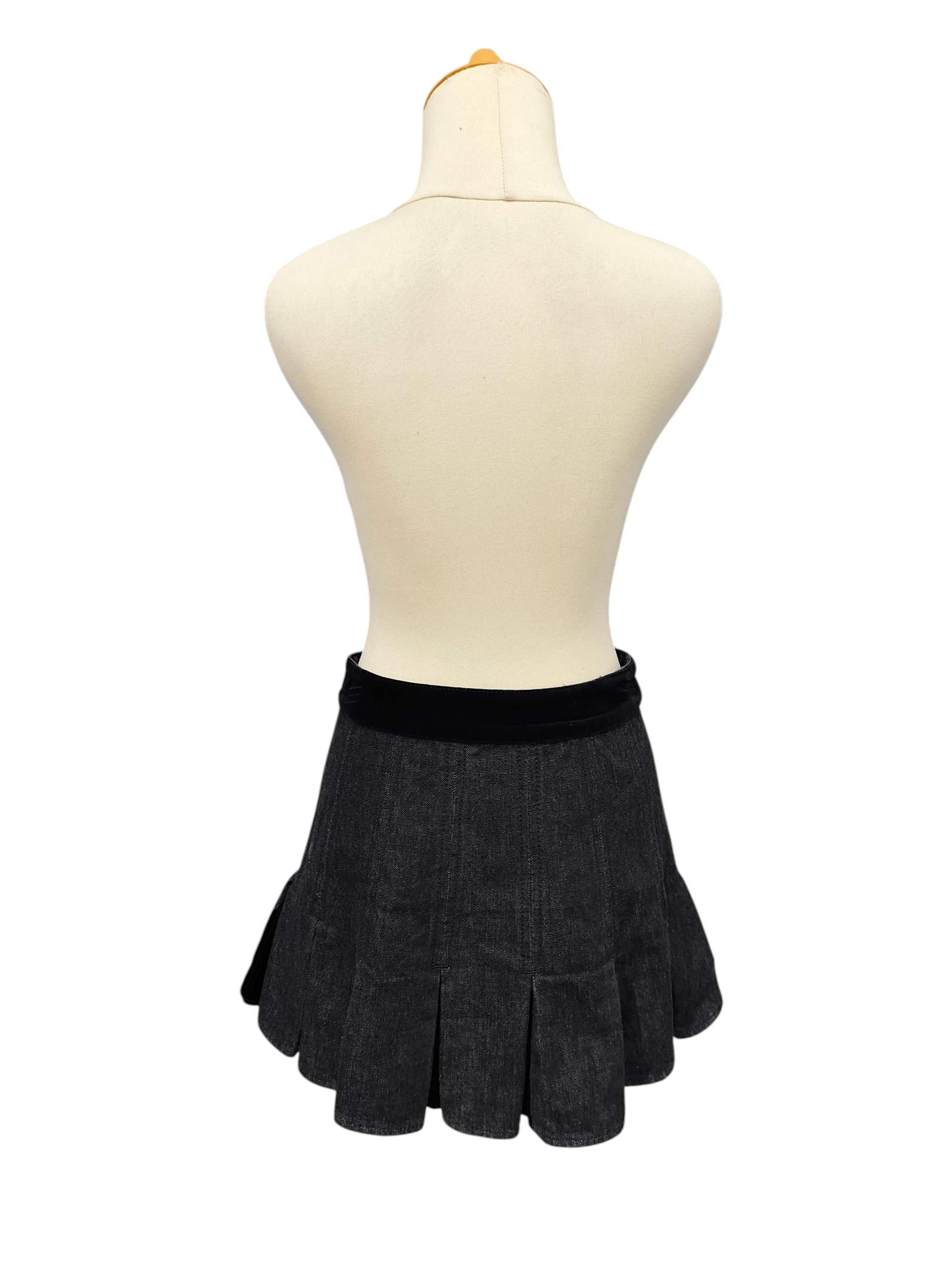 Alexander McQueen Alexander McQueen❤️‍🔥 Military Couture Hybrid Denim Skirt Size 28" / US 6 / IT 42 - 8 Thumbnail