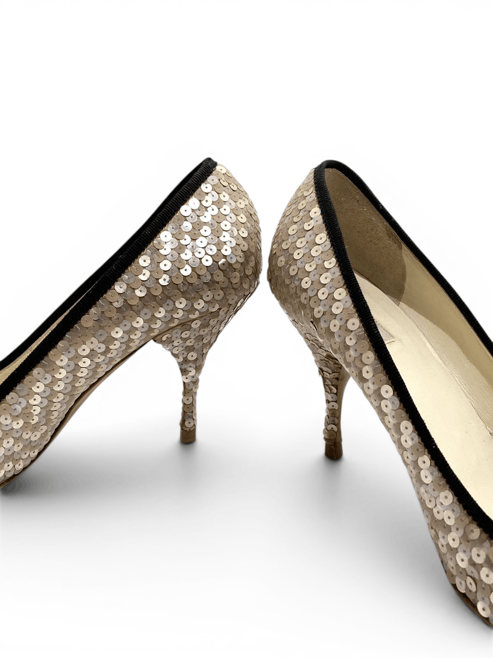 Prada rada Sequin Embellished Bow Classic Mid Heels Pumps Size US 7.5 / IT 37.5 - 7 Thumbnail