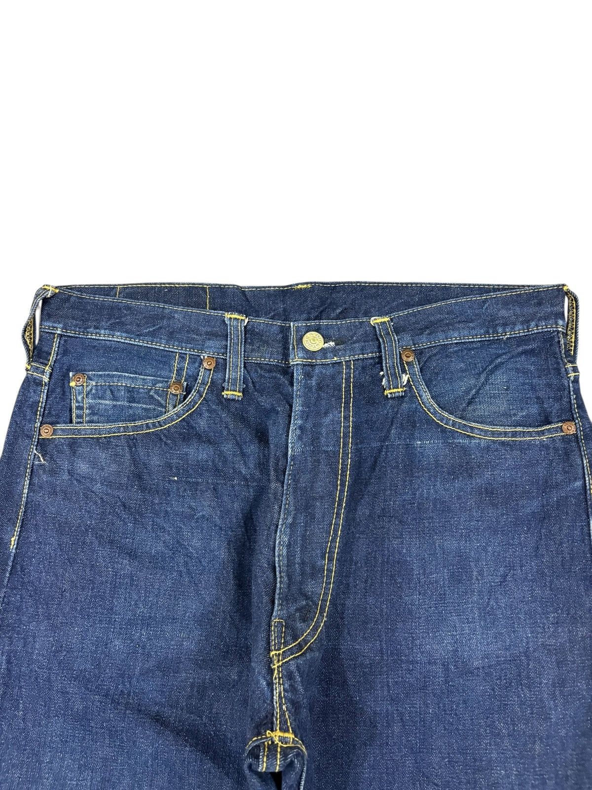 Japanese Brand Vintage Bigstone Baggy Raw Denim Selvedge Jeans Size US 33 - 5 Thumbnail