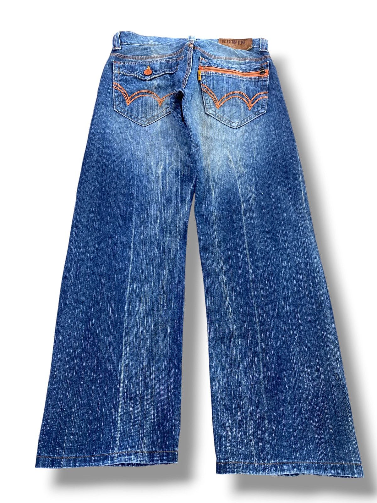Edwin Edwin Faded Wash Whiskers Style Loose Jeans Size US 30 / EU 46 - 3 Thumbnail