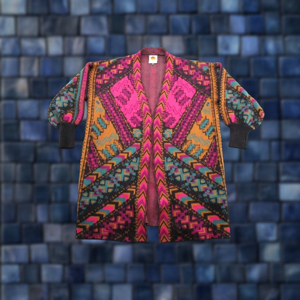 Anthropologie Farm Anthropology Cardigan XL Multicolor Aztec Southwestern Navajo Open Front Read Women Size XL / US 12-14 / IT 48-50 - 1 Thumbnail