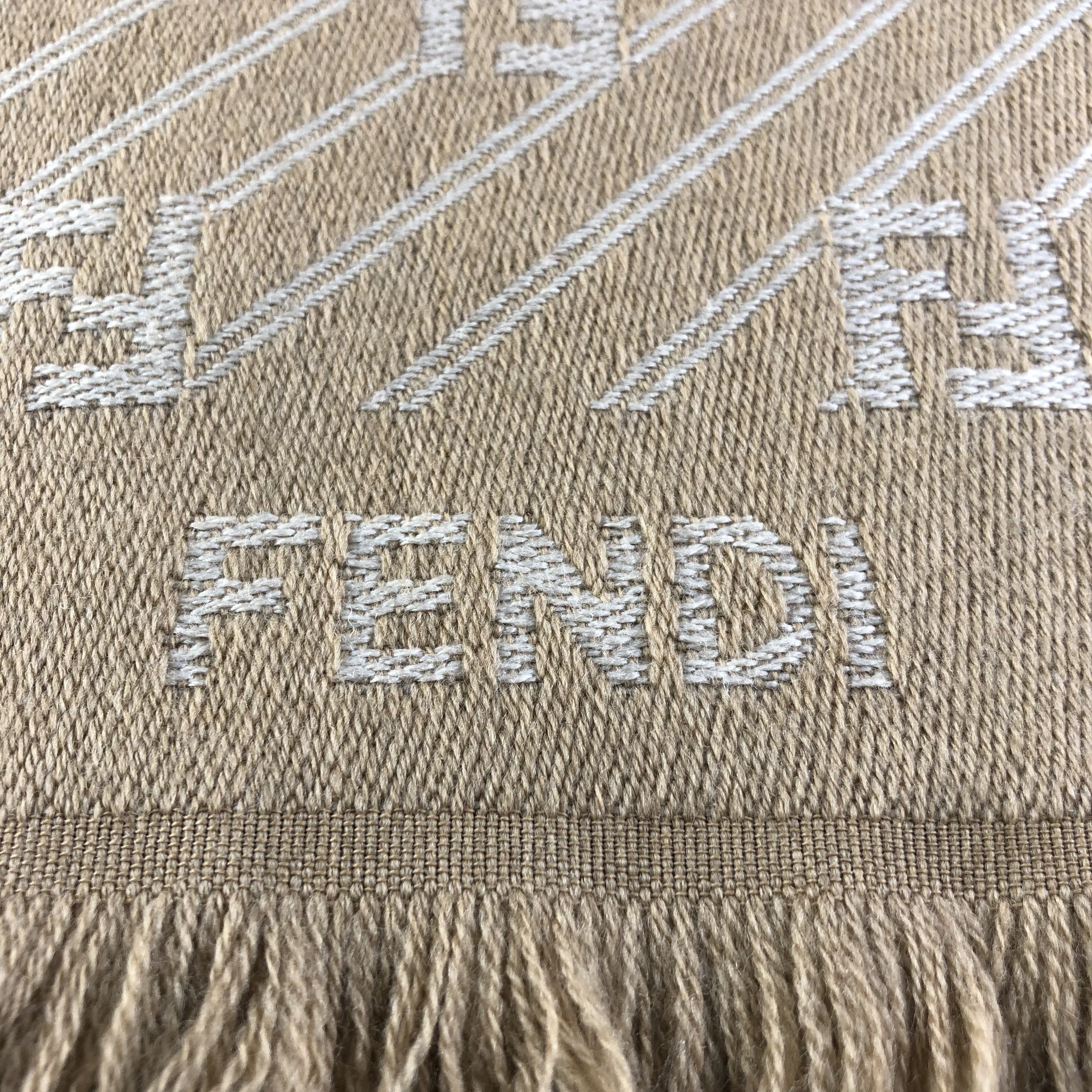 Fendi Fendi FF Monogram Wool Scarf Muffler V1729 Size ONE SIZE - 5 Thumbnail