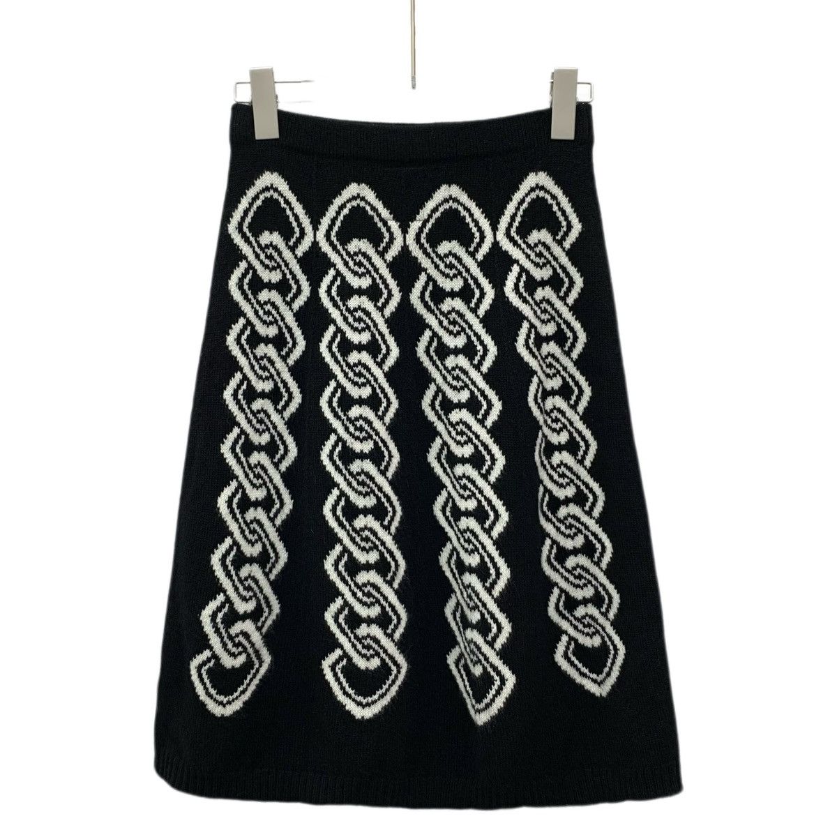 Loro Piana Loro Piana Black Cashmere Intarsia Knit Skirt K26WX Size 27" / US 4 / IT 40 - 2 Thumbnail