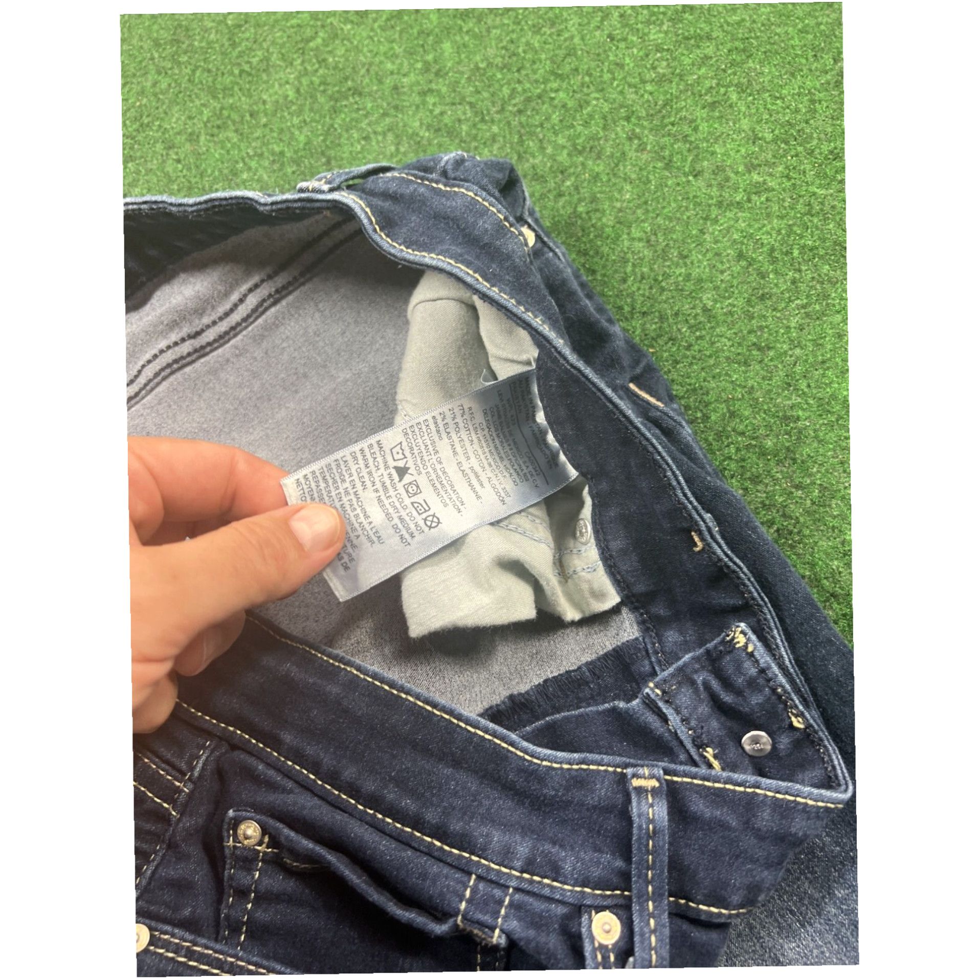 Levi's Levi's High-Rise Ankle Skinny Jeans Women's 16 Dark Wash Denim w/ Fade Size 38" / US 16 / IT 52 - 5 Thumbnail