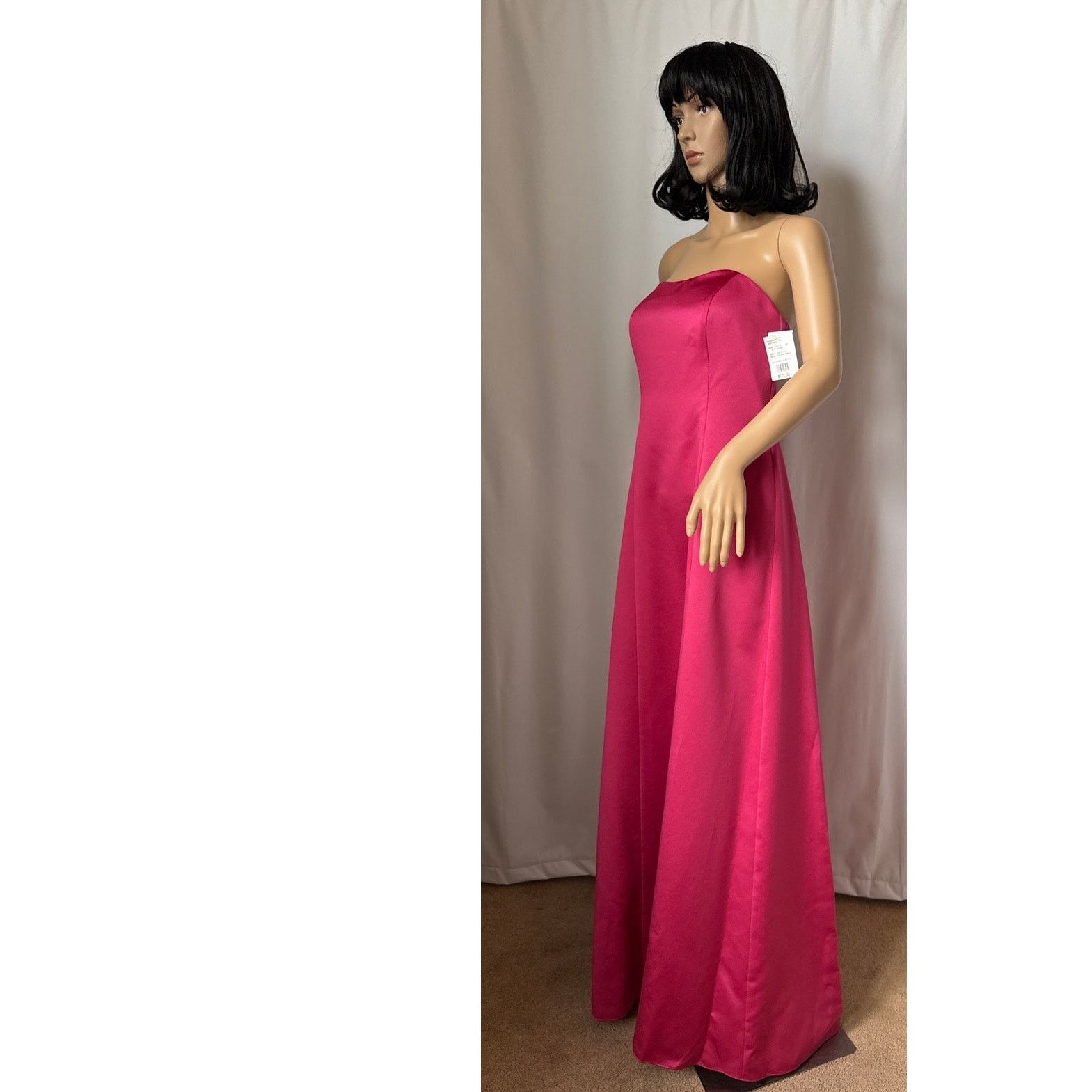 Other NWT David's Bridal strapless A line satin column maxi gown 8 Size M / US 6-8 / IT 42-44 - 8 Thumbnail