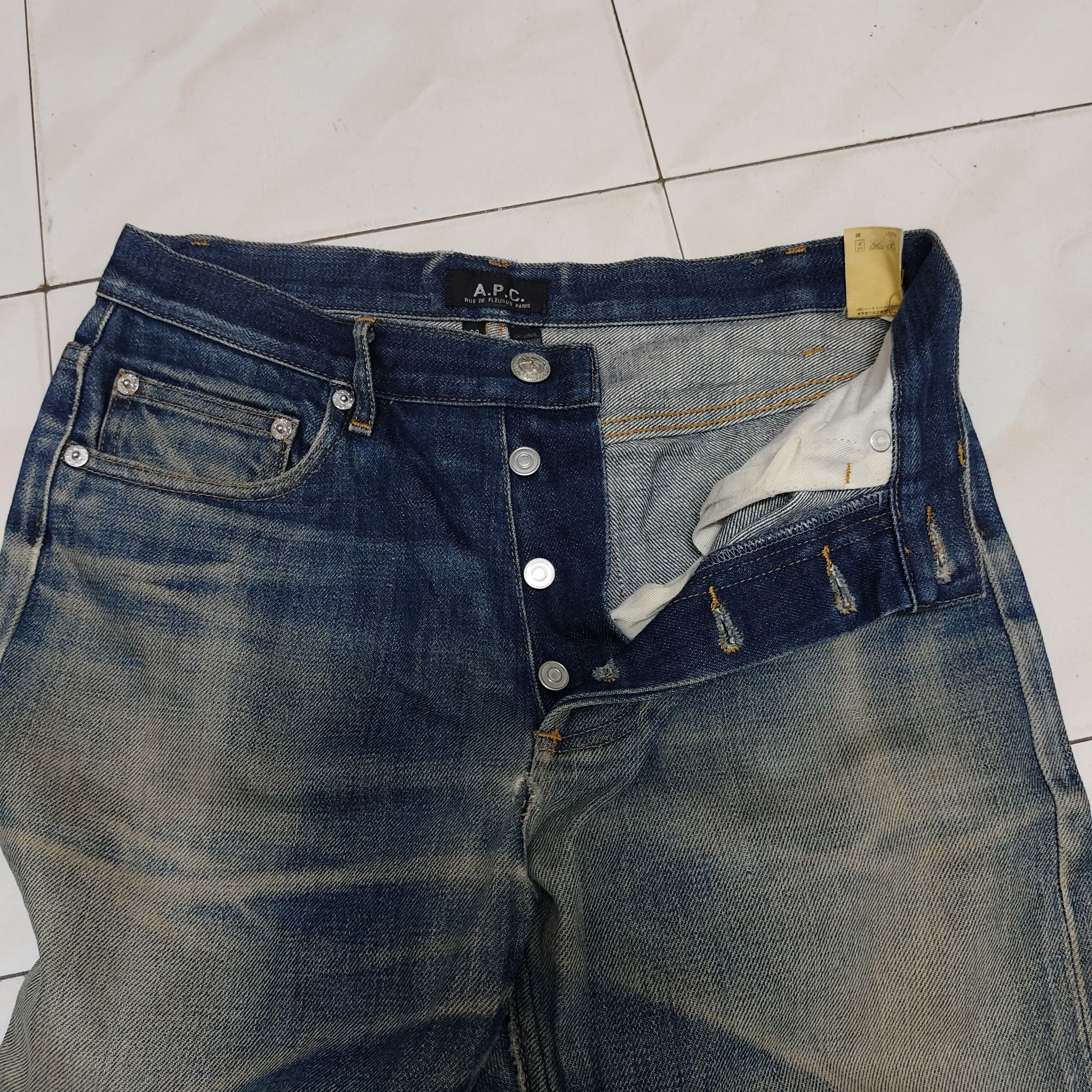 A.P.C. APC Distressed Selvedge Jeans Size US 29 - 5 Thumbnail