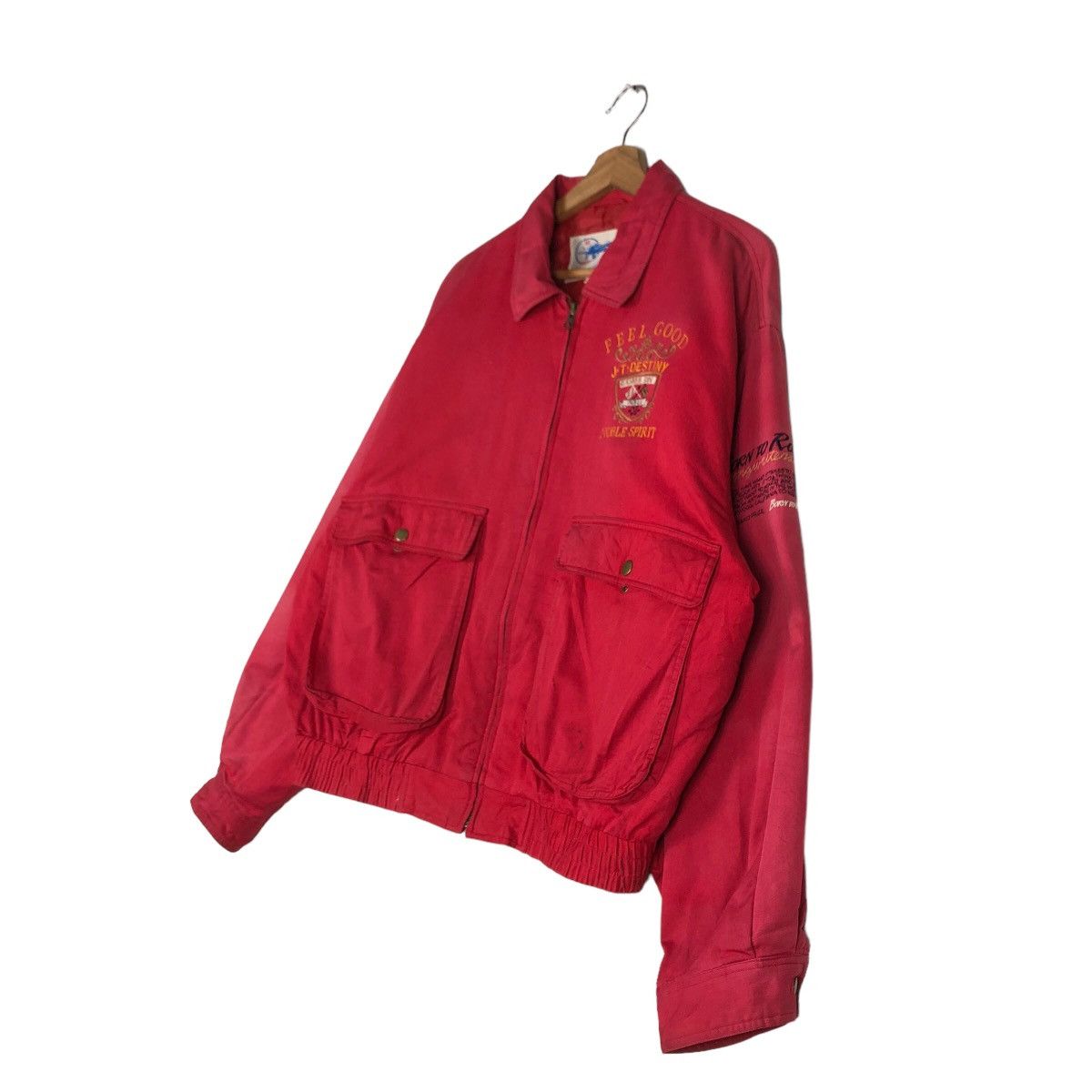 Japanese Brand Vintage Fly Bomber Jacket J.T.Destiny Noble Spirit Military Size US L / EU 52-54 / 3 - 2 Thumbnail