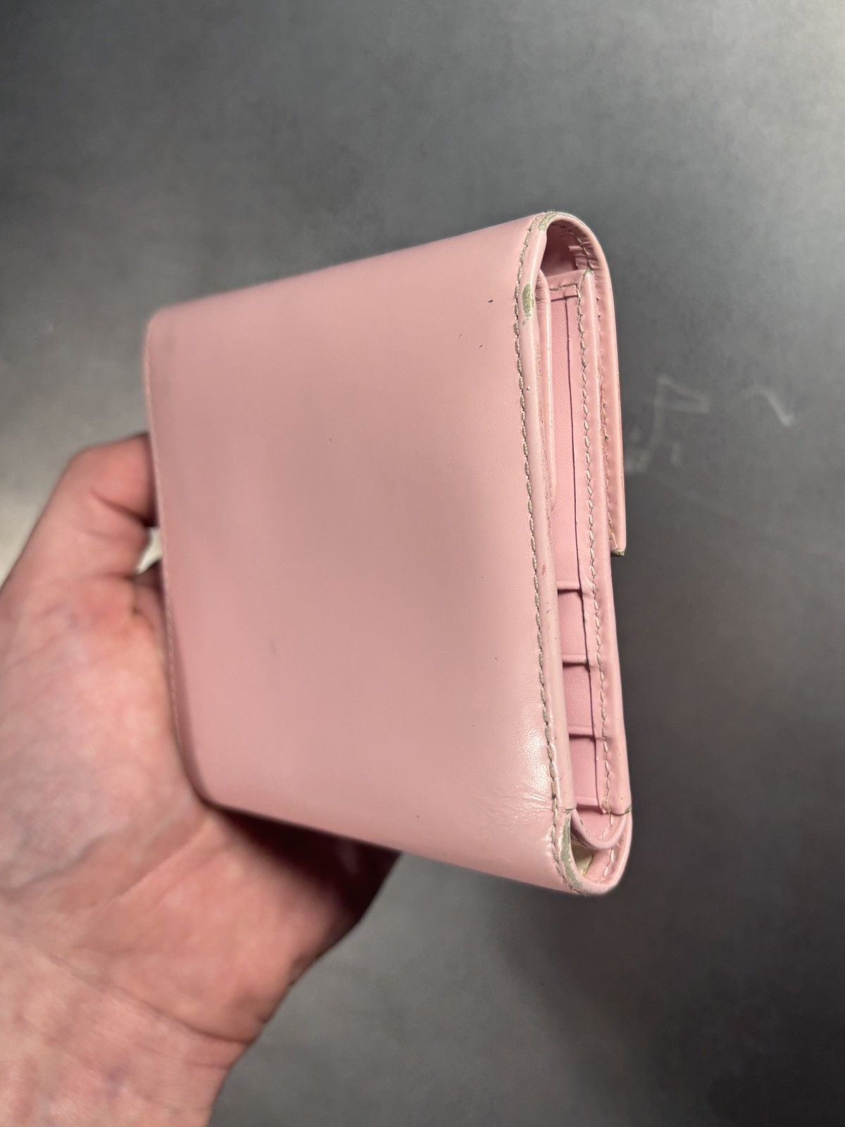 Courreges Vintage Courrèges Wallet Pink Patent Leather Tri Fold Purse Size ONE SIZE - 11 Thumbnail