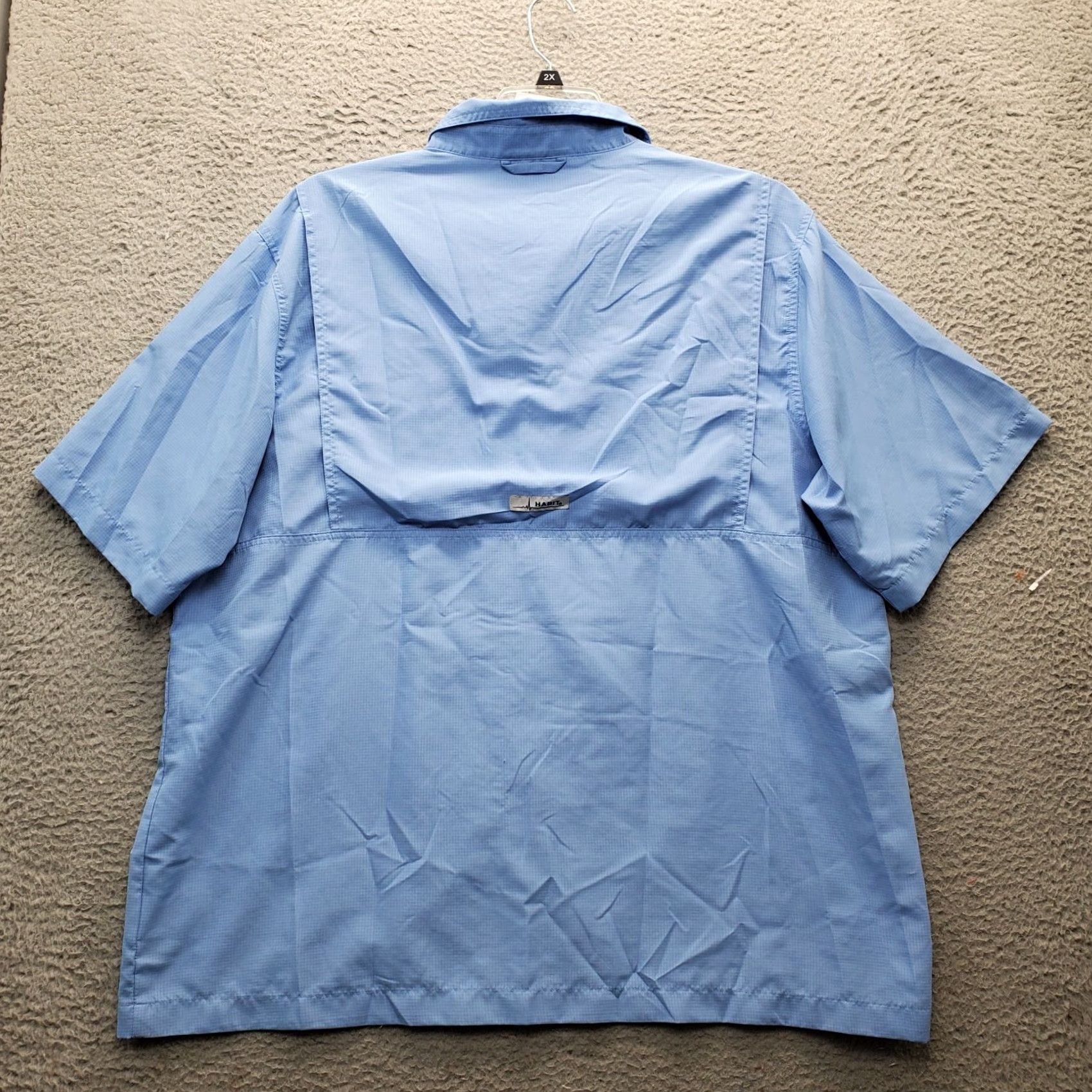Habitat Habit Fishing Camping Shirt Men XL Blue Moisture Wicking Button-Up 40+ Solar Factor Size US XL / EU 56 / 4 - 2 Thumbnail