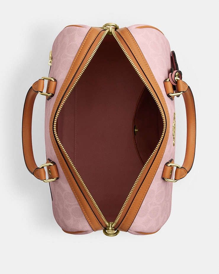 Coach Coach Rowan LARGE Satchel Bag POWDER PINK With Charms CEA19 Size ONE SIZE - 10 Thumbnail