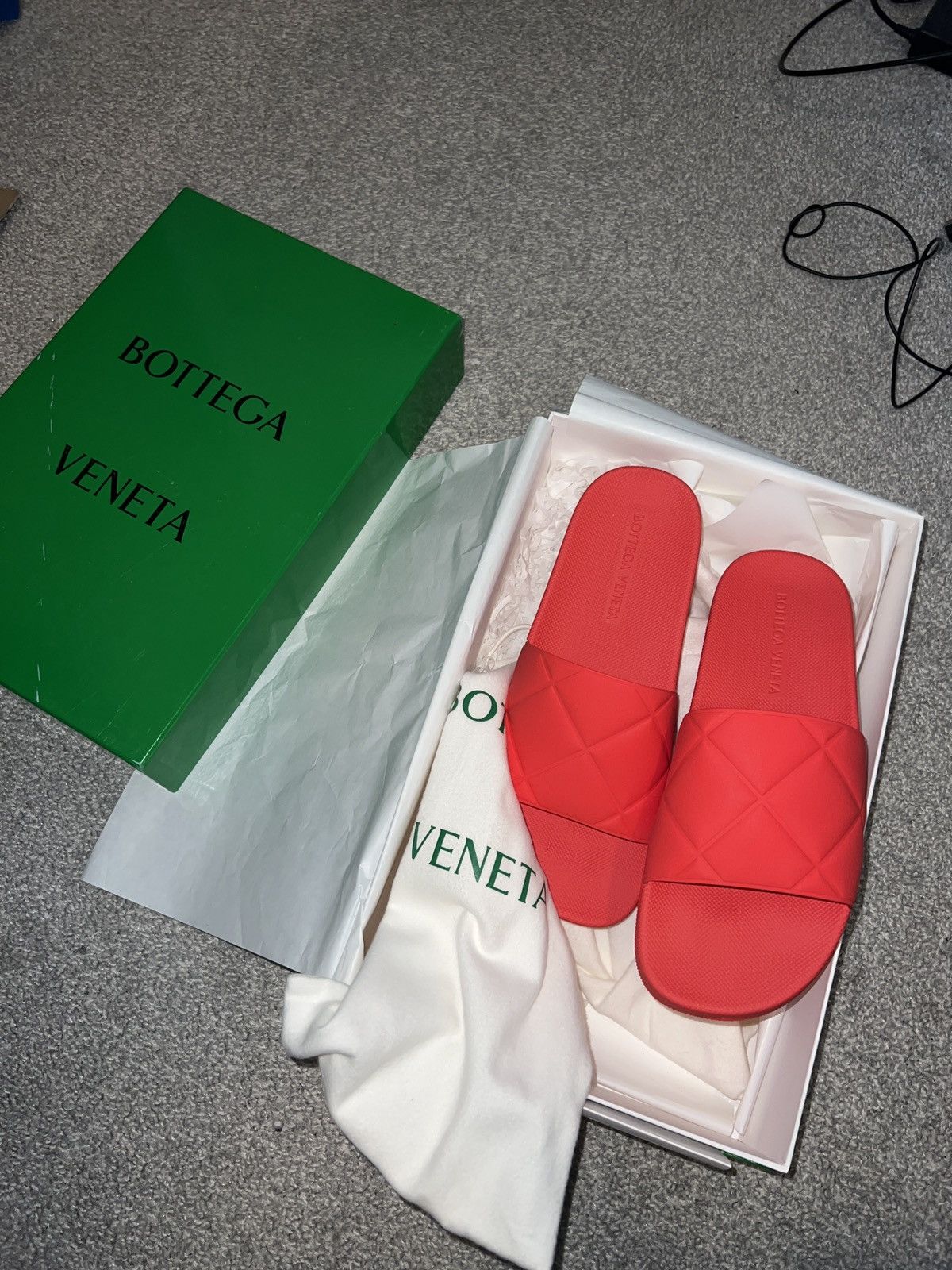 Bottega Veneta Bottega Veneta Red Sandals / Slides Size US 9 / EU 42 - 1 Thumbnail